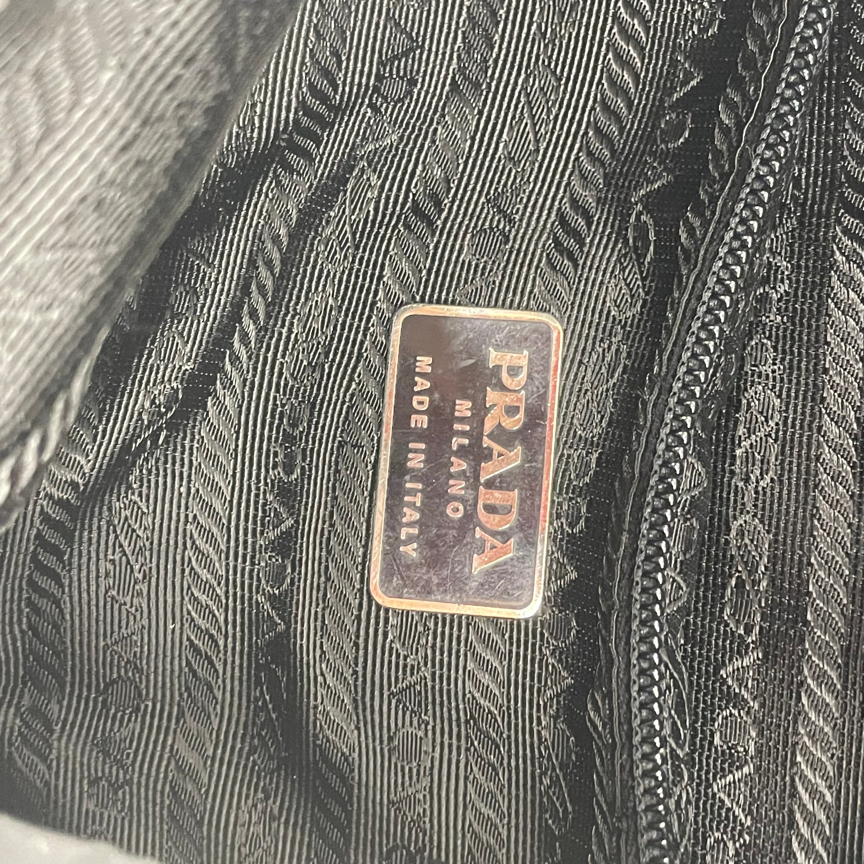 PRADA/Backpack/Nylon/BLK/SLV CLIP TOP view 5