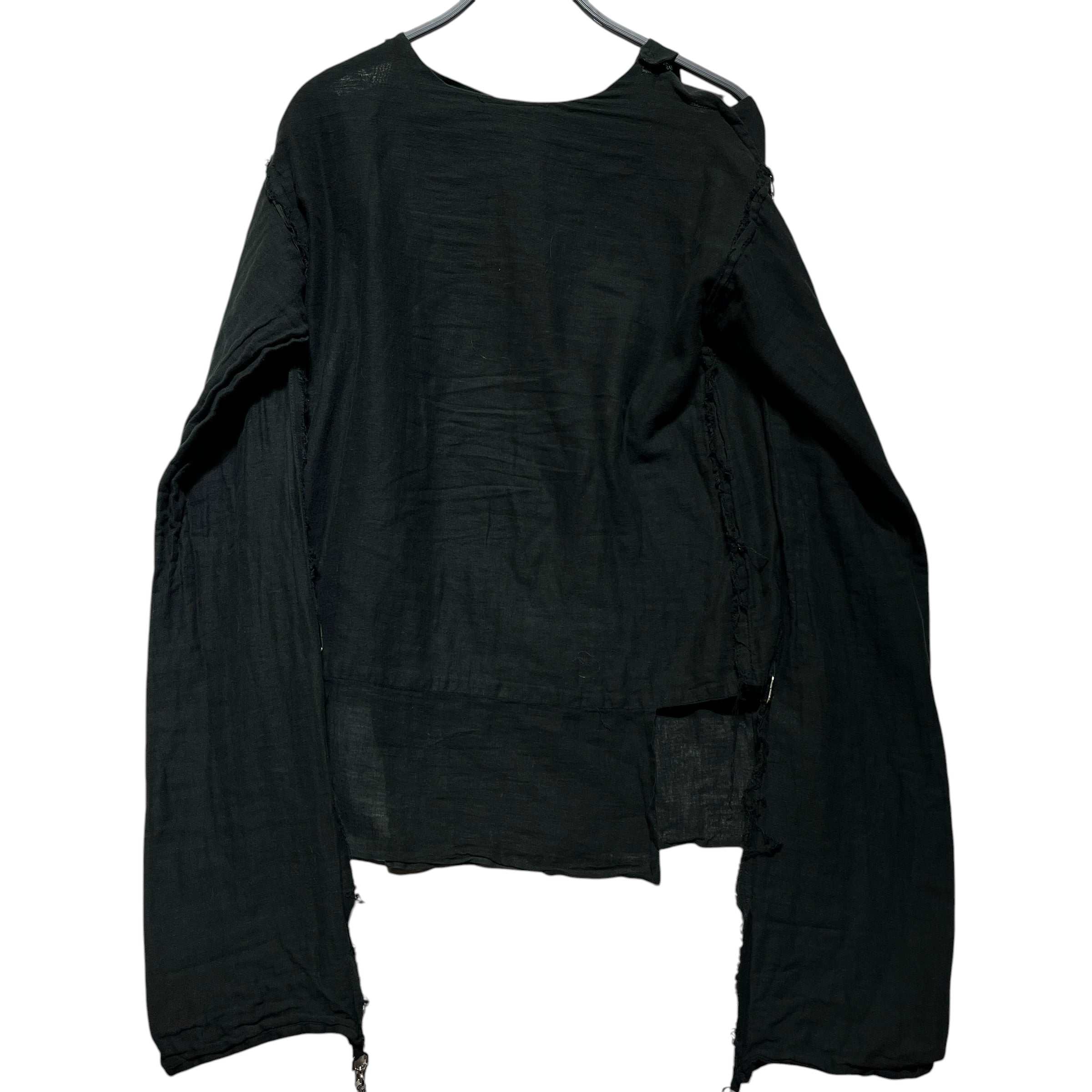 BOY LONDON/LS Shirt/Cotton/BLK/80S BONDAGE LS TOP view 3