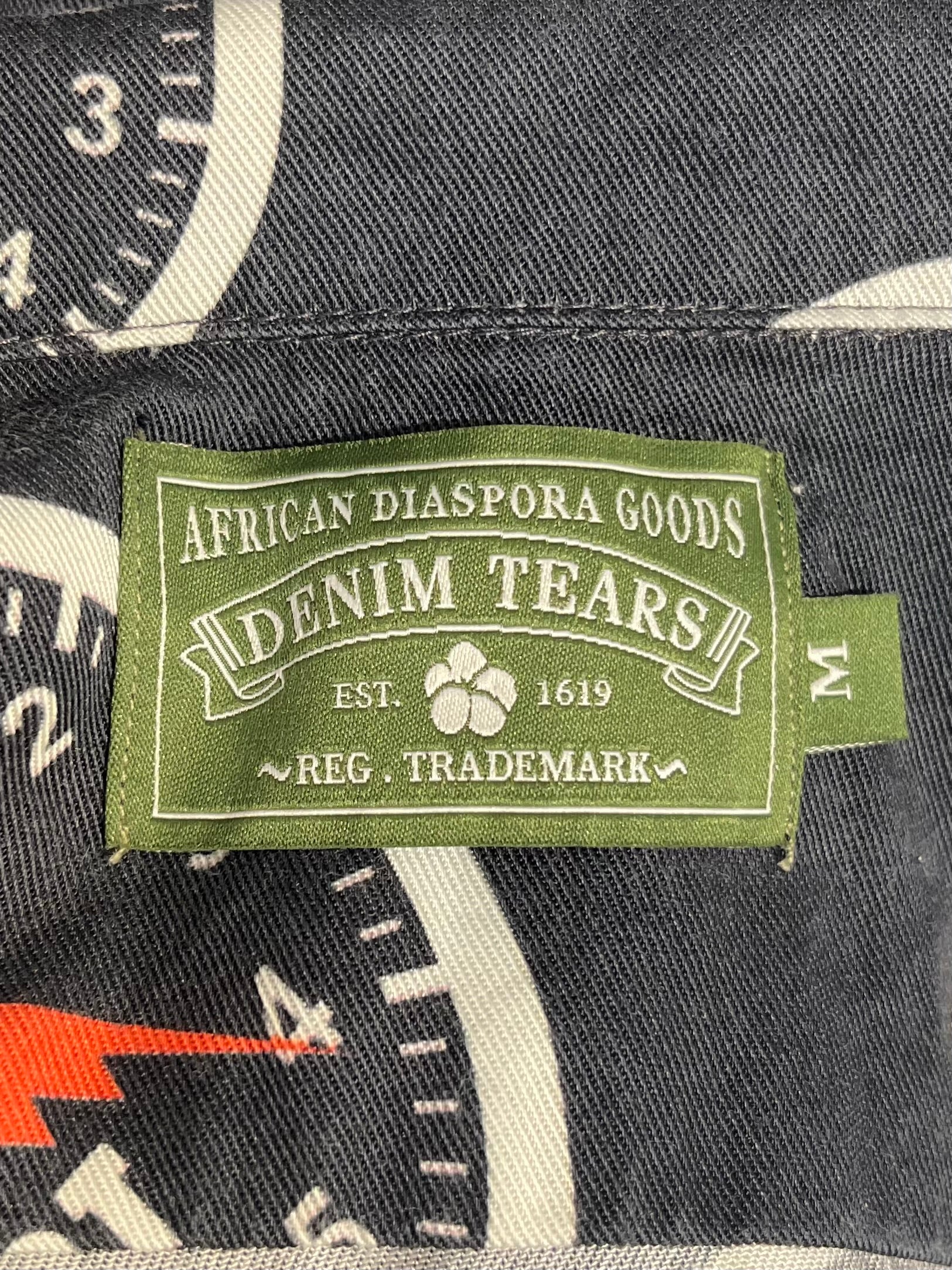 DENIM TEARS/SS Shirt/M/Tencel/BLK/All Over Print/CLOCKS view 3