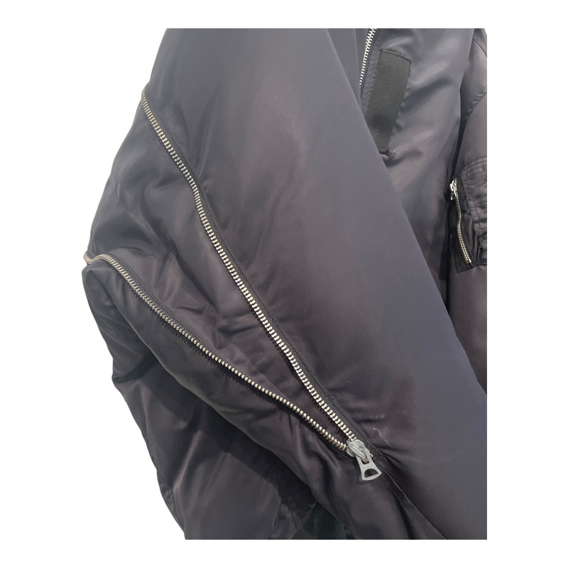 R13/Jacket/M/Nylon/BLK/ZIP OUT DOWN BOMBER