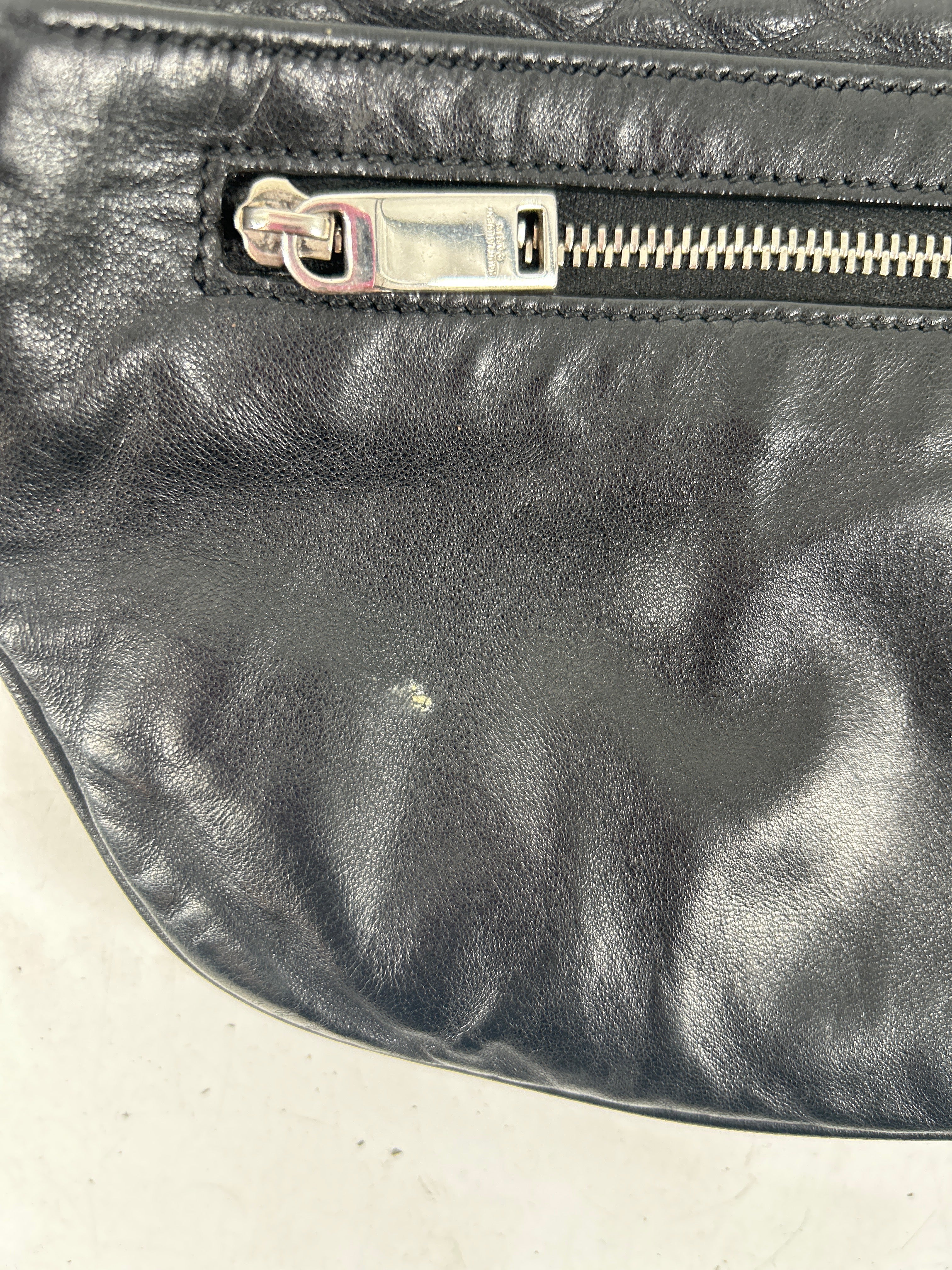 SAINT LAURENT/Fanny Pack/Leather/BLK/CITY BELT BAG SILVER HRDWR view 6
