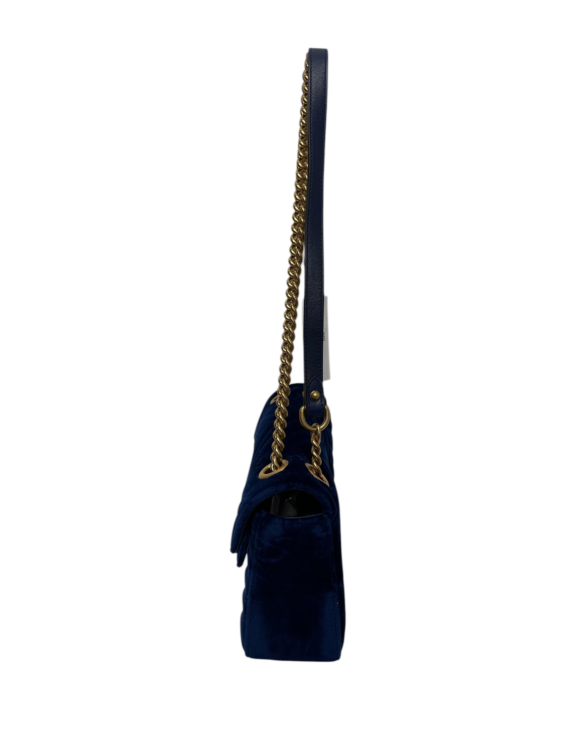 GUCCI/Bag/BLU/Marmont Velvet heart view 2