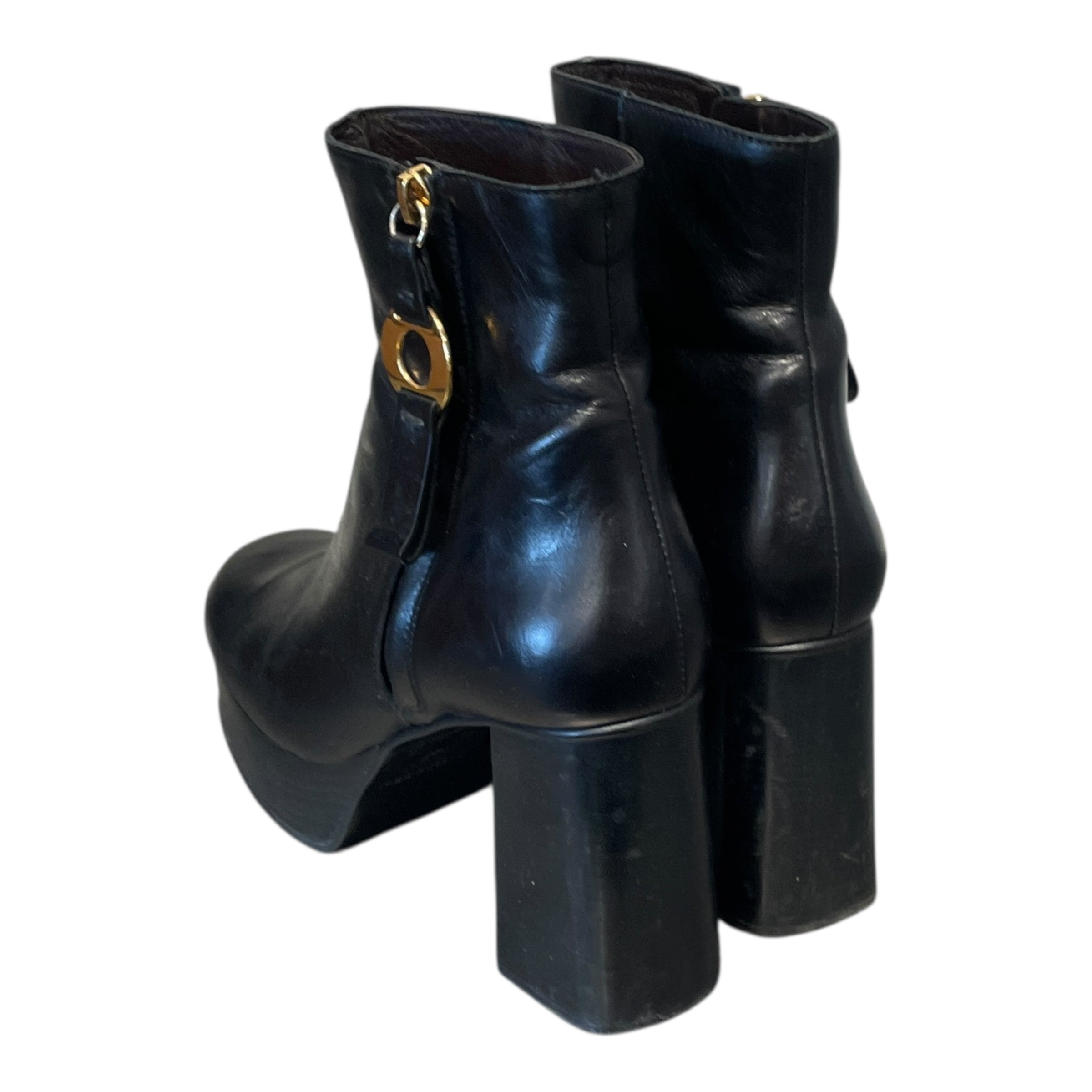 SEE BY CHLOE/Ankle Boots/EU 38.5/Leather/BLK/PLATFORM view 2