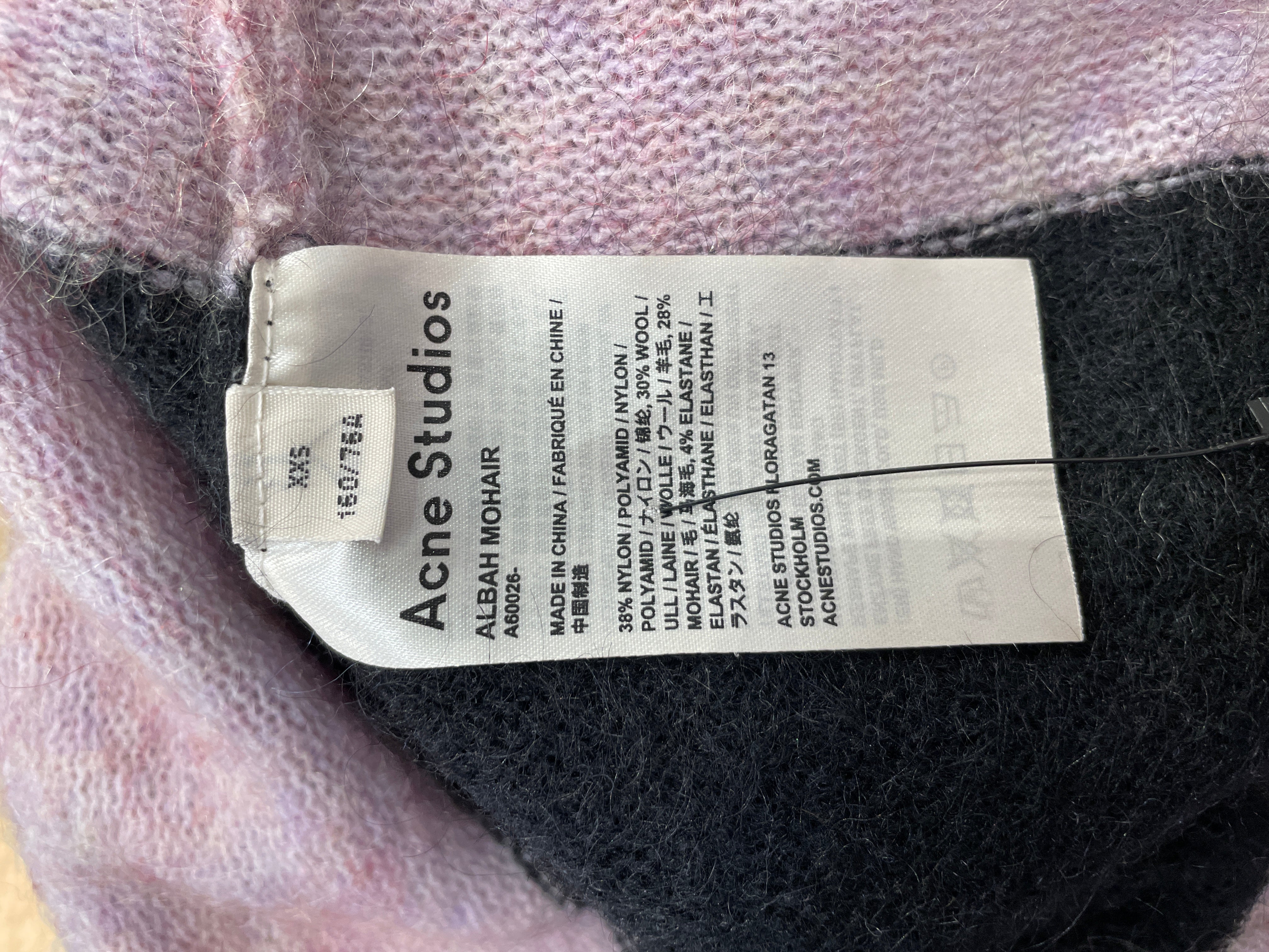 Acne Studios/Sweater/XXS/Stripe/Wool/MLT/BLU/GRY/PPL/BLK/ STRIPE SWTR view 3