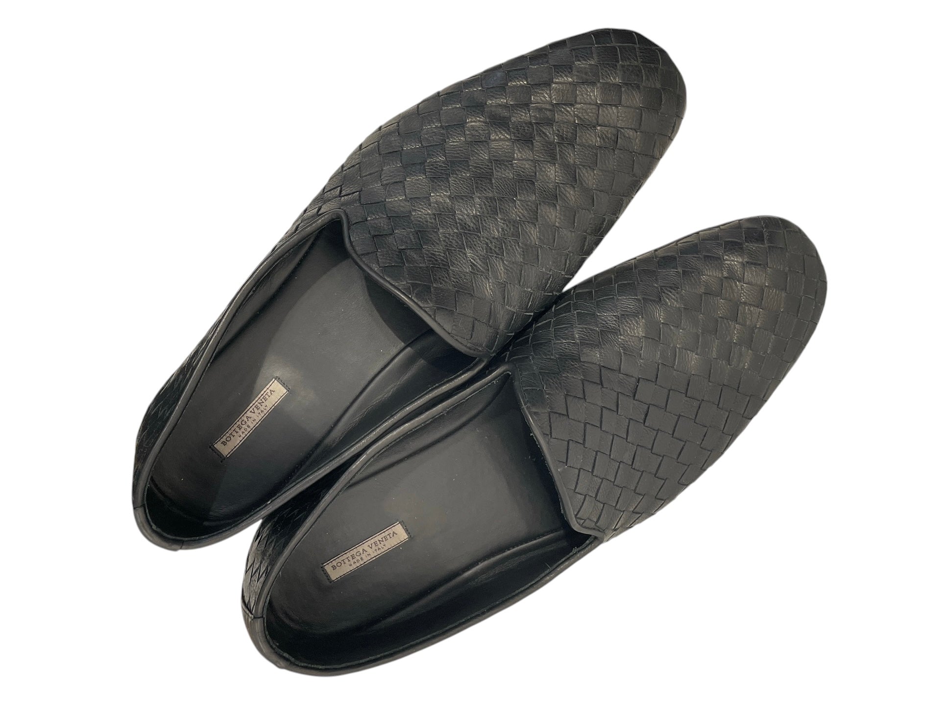 BOTTEGA VENETA/Loafers/EU 41/Leather/BLK/Slip-on/INTRECCIATO WEAVE view 3