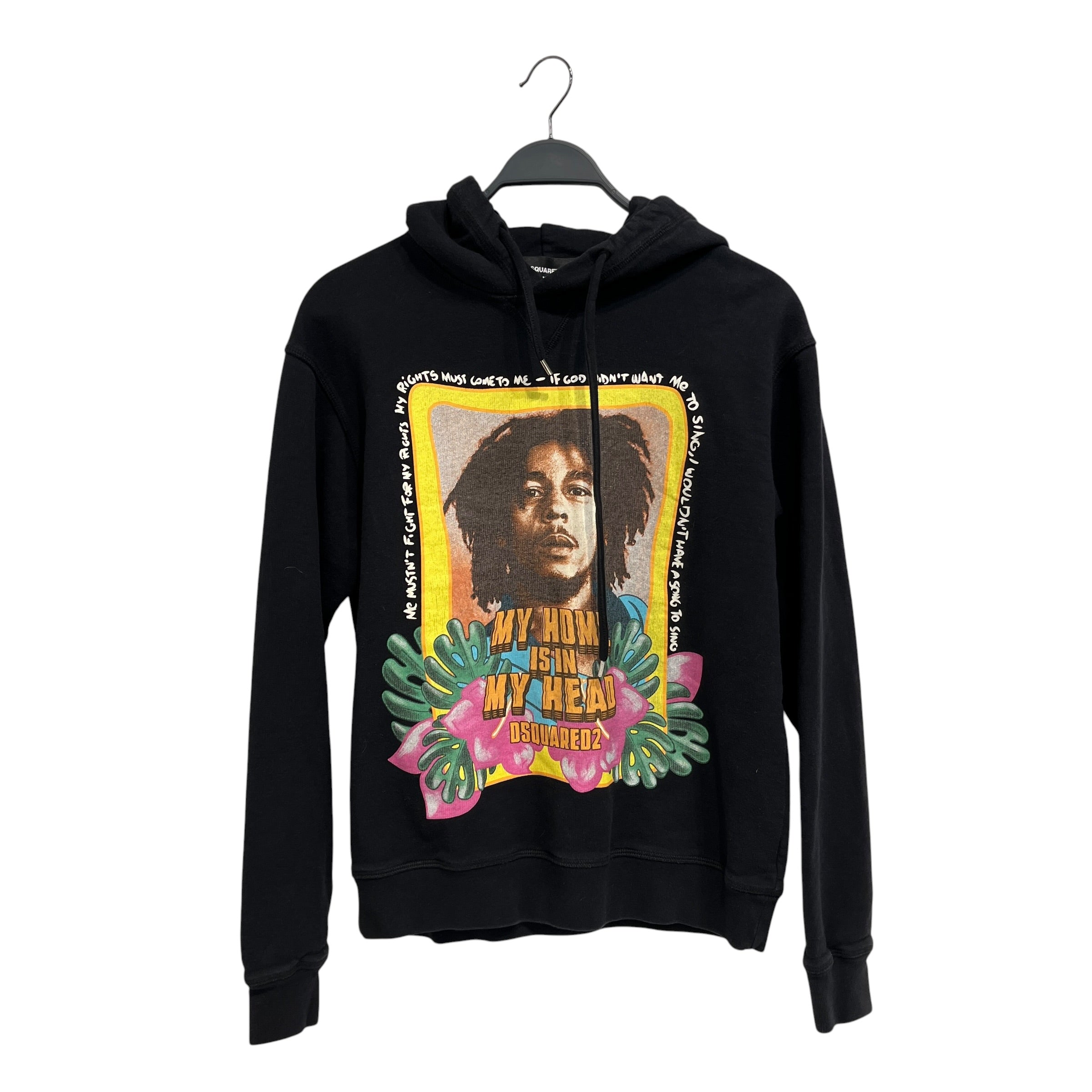 DSQUARED2/Hoodie/M/Graphic/Cotton/BLK/bob marley view 1
