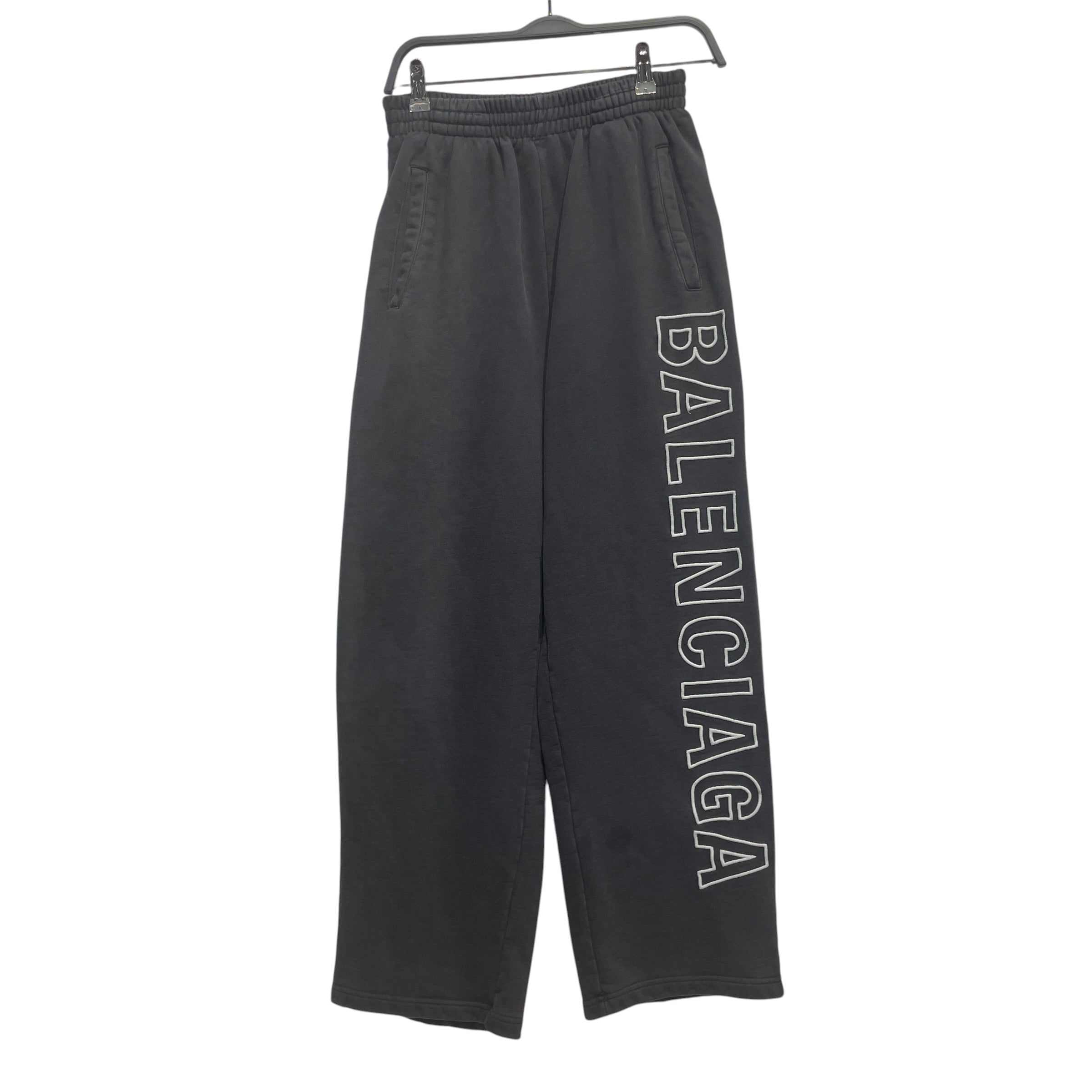 BALENCIAGA/Pants/S/Cotton/GRY/Graphic/WHITE LOGO SWEATS view 1