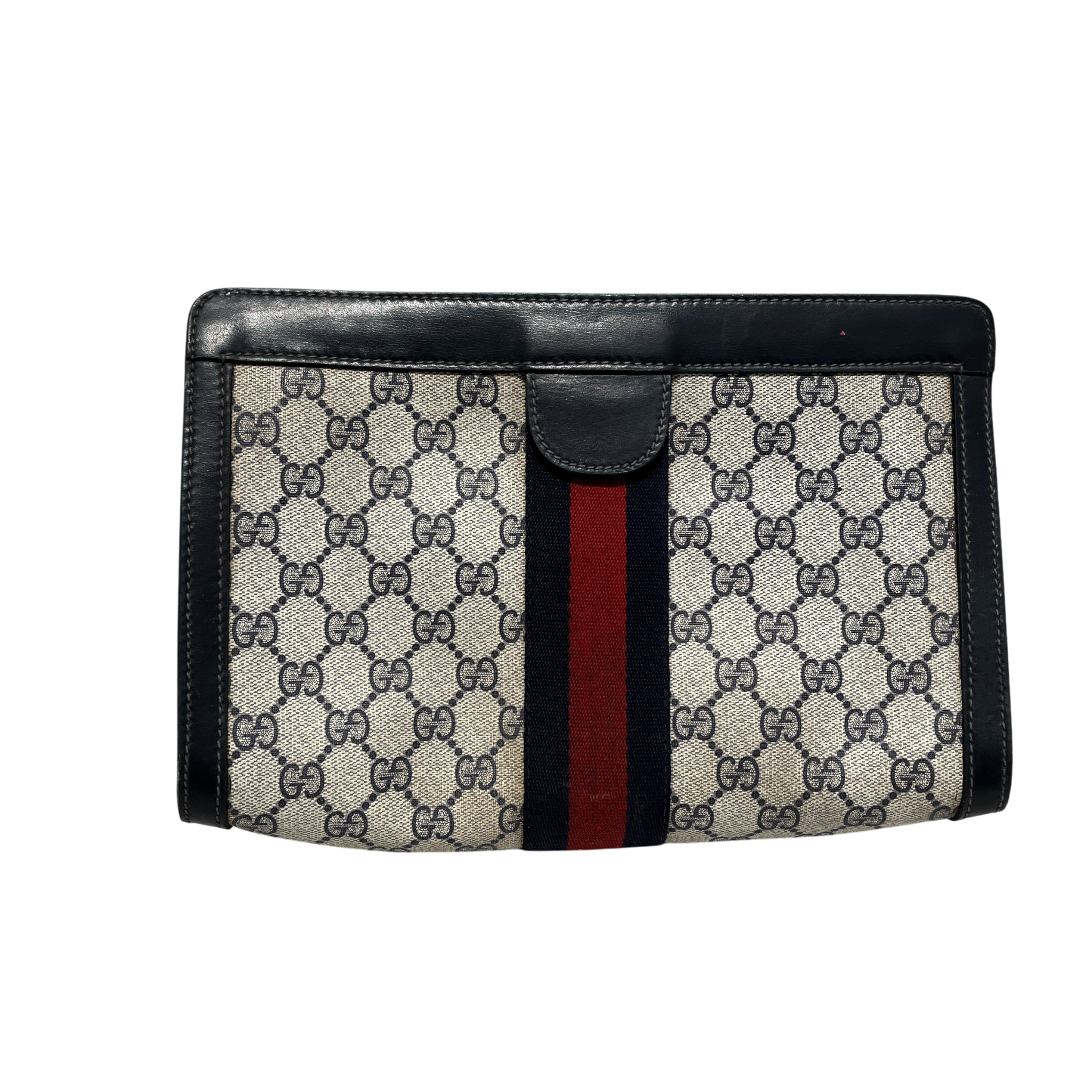 GUCCI/Clutch Bag/Leather/GRY/monogram supreme parfum view 2
