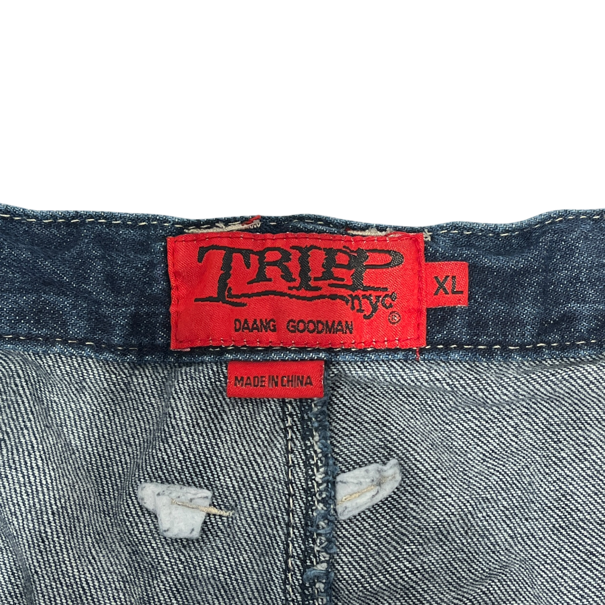 TRIPP NYC/Wide Leg Pants/XL/Cotton/BLU/SILVER HARDWARE view 3