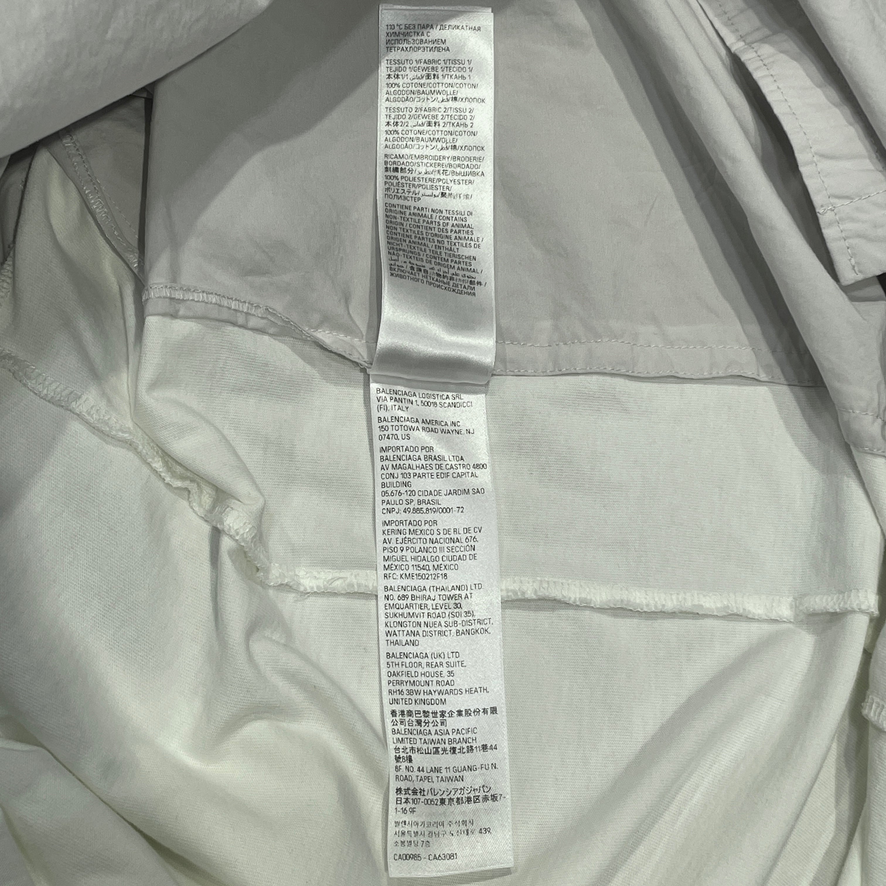 BALENCIAGA/SL Dress/2/Graphic/Cotton/WHT/Maxi Length/3B Sports Icon SL Dress view 7