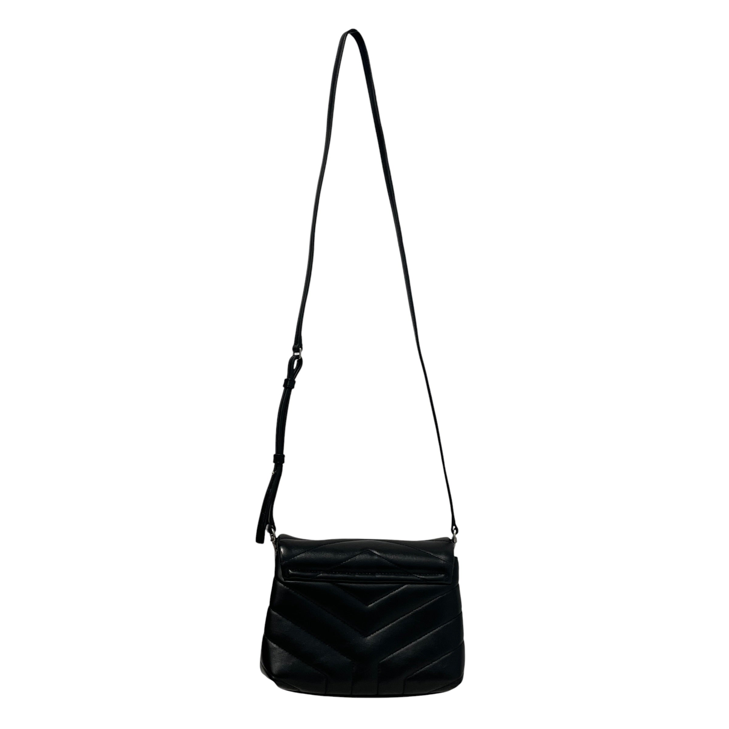 YVES SAINT LAURENT/Cross Body Bag/Leather/BLK/Loulou Chevron-Quilted Toy Bag view 2