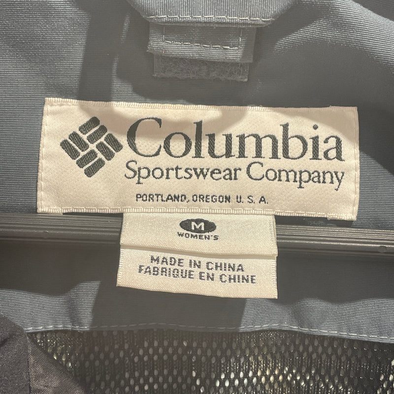 Columbia/Windbreaker/M/Polyester/BLU/HOODED GERY PANEL JACKET