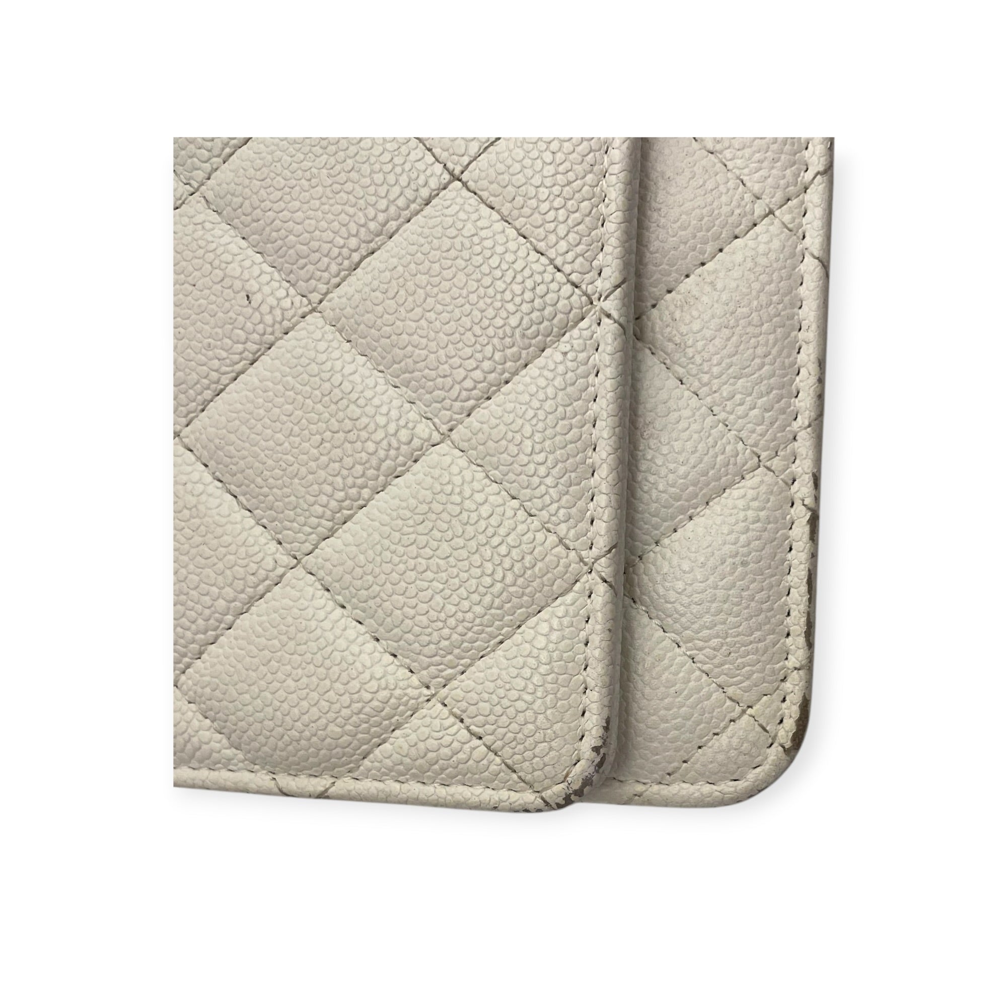 CHANEL/Cross Body Bag/Leather/WHT/CLASSIC MINI FLAP view 9