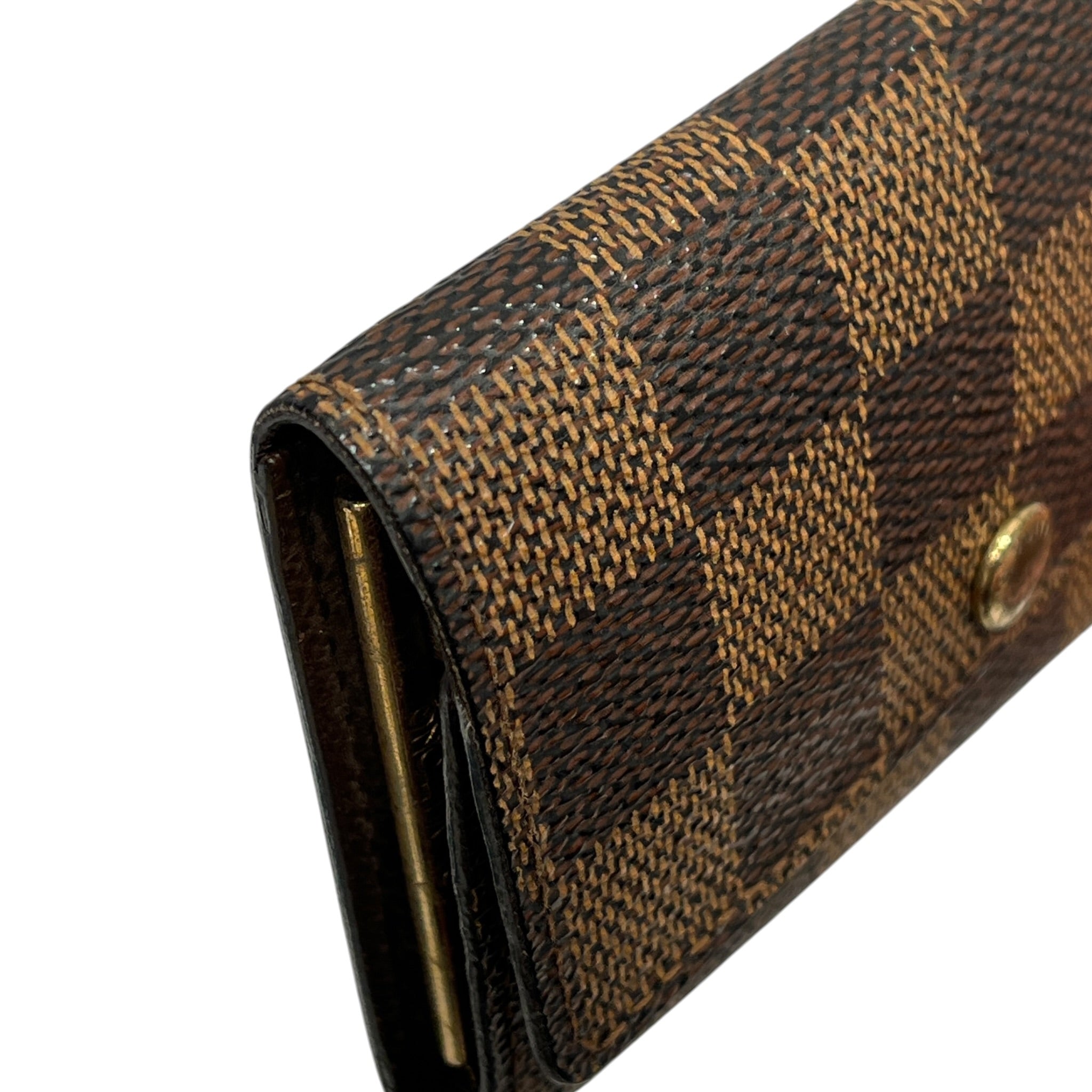 LOUIS VUITTON/Key Case/Monogram/Leather/BRW/L's/damier ebene key holder view 6