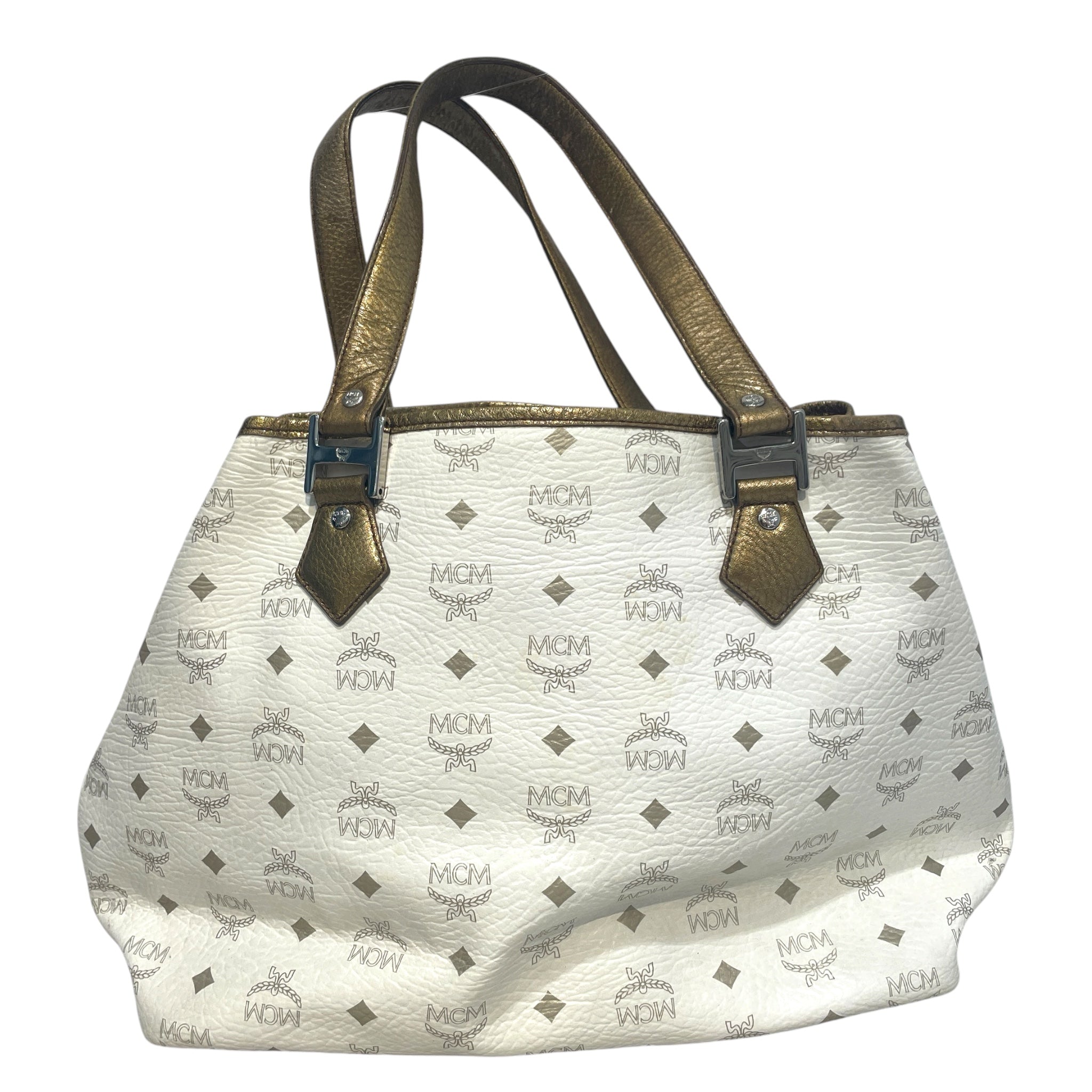 MCM/Tote Bag/Monogram/Leather/WHT/Lion Mongoram Tote view 6