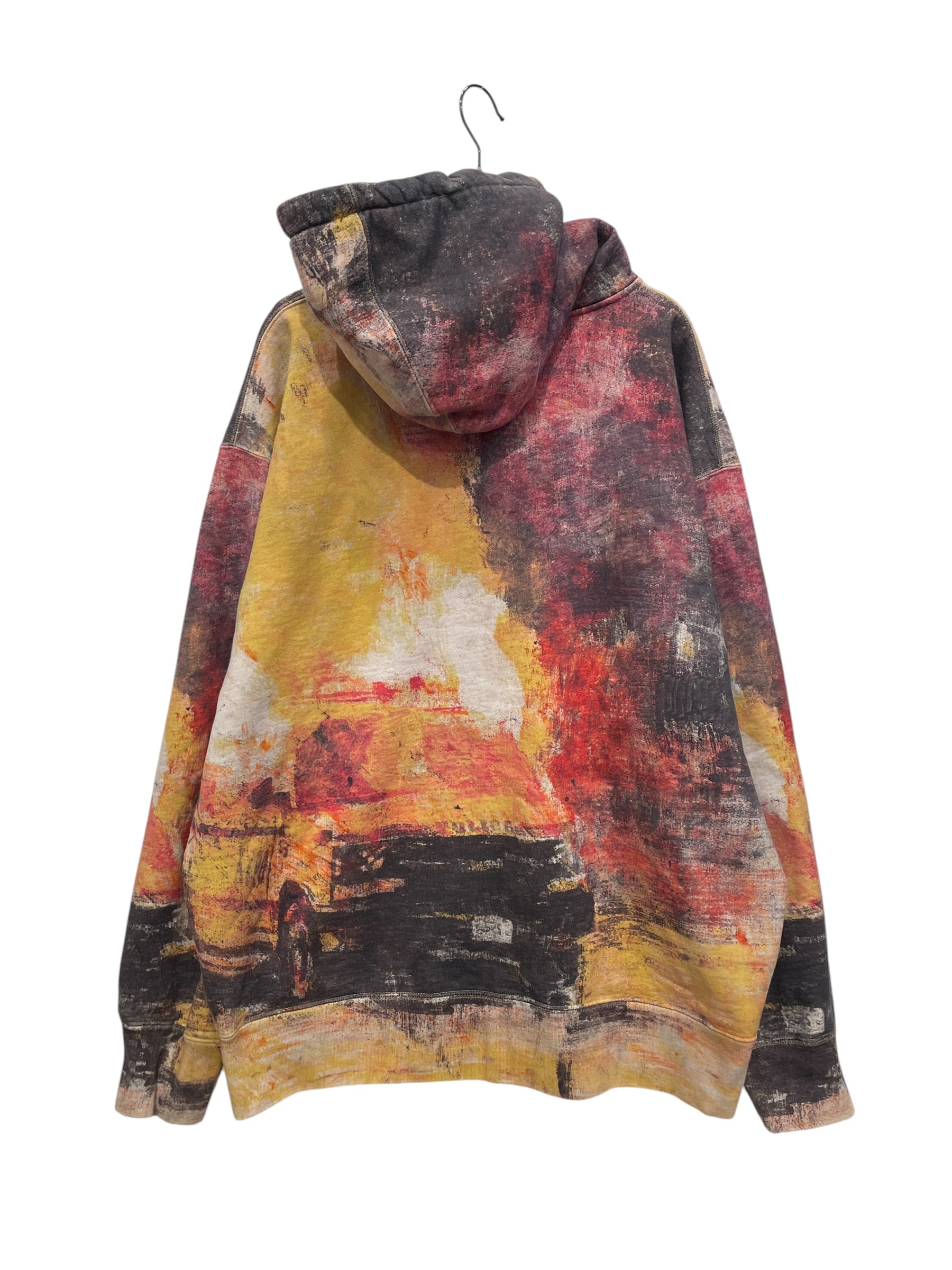 Supreme/Zip Up Hoodie/XL/All Over Print/Cotton/MLT/RED/YLW TONES PAINTING ALL OVR view 2