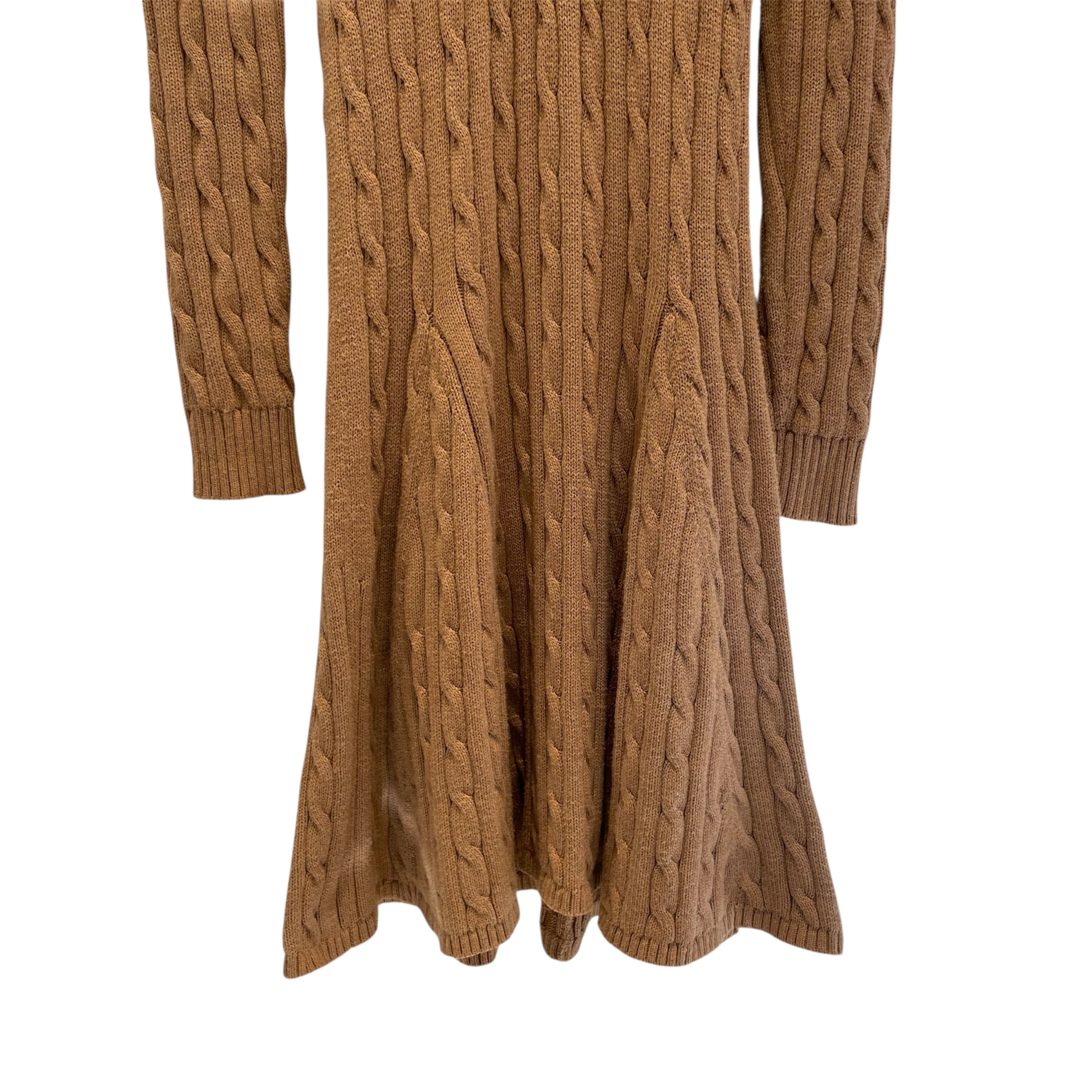 POLO RALPH LAUREN/Shirt Dress/S/Cotton/BEG/CABLE KNIT DRESS view 5