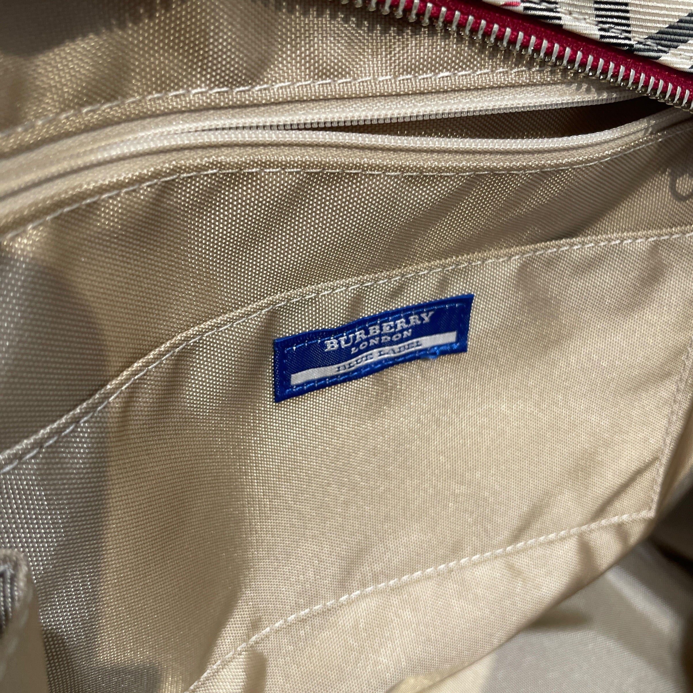 BURBERRY BLUE LABEL/Luggage/Monogram/Cotton/BEG/Large Nova Check Bag view 6