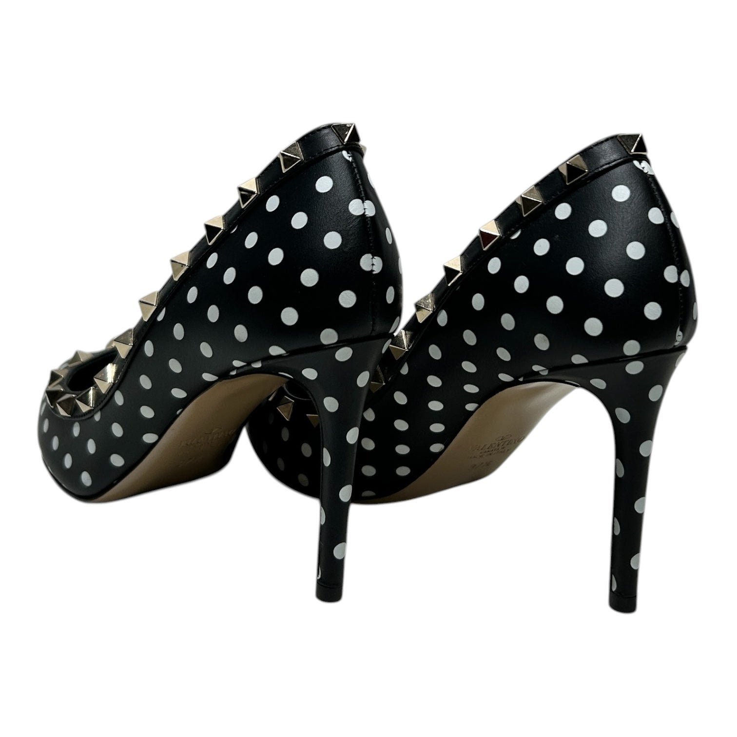 VALENTINO/Heels/US 6.5/Polka dot/BLK/STUDDED POLKA DOT view 2