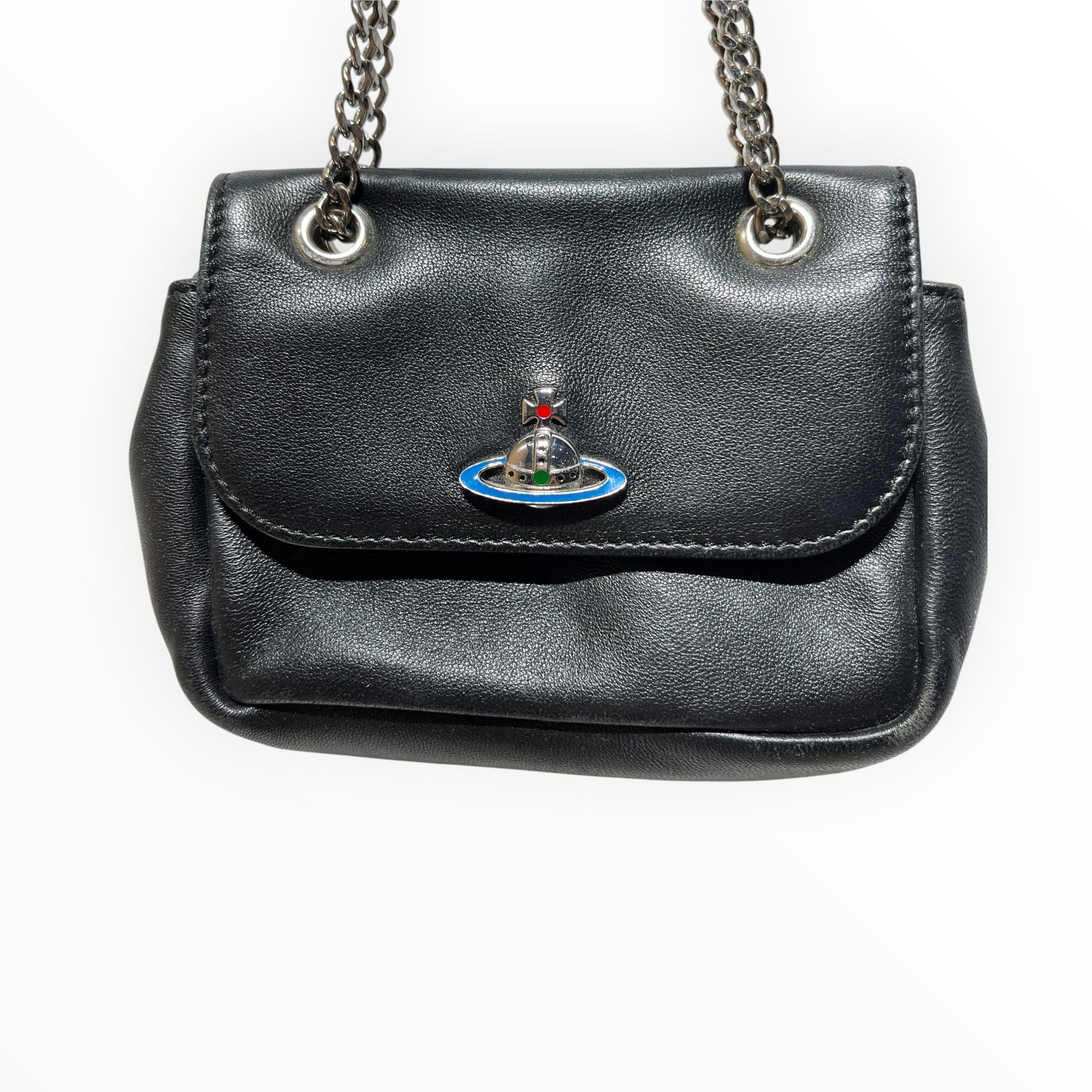 Vivienne Westwood/Cross Body Bag/Leather/BLK/nappa purse view 3