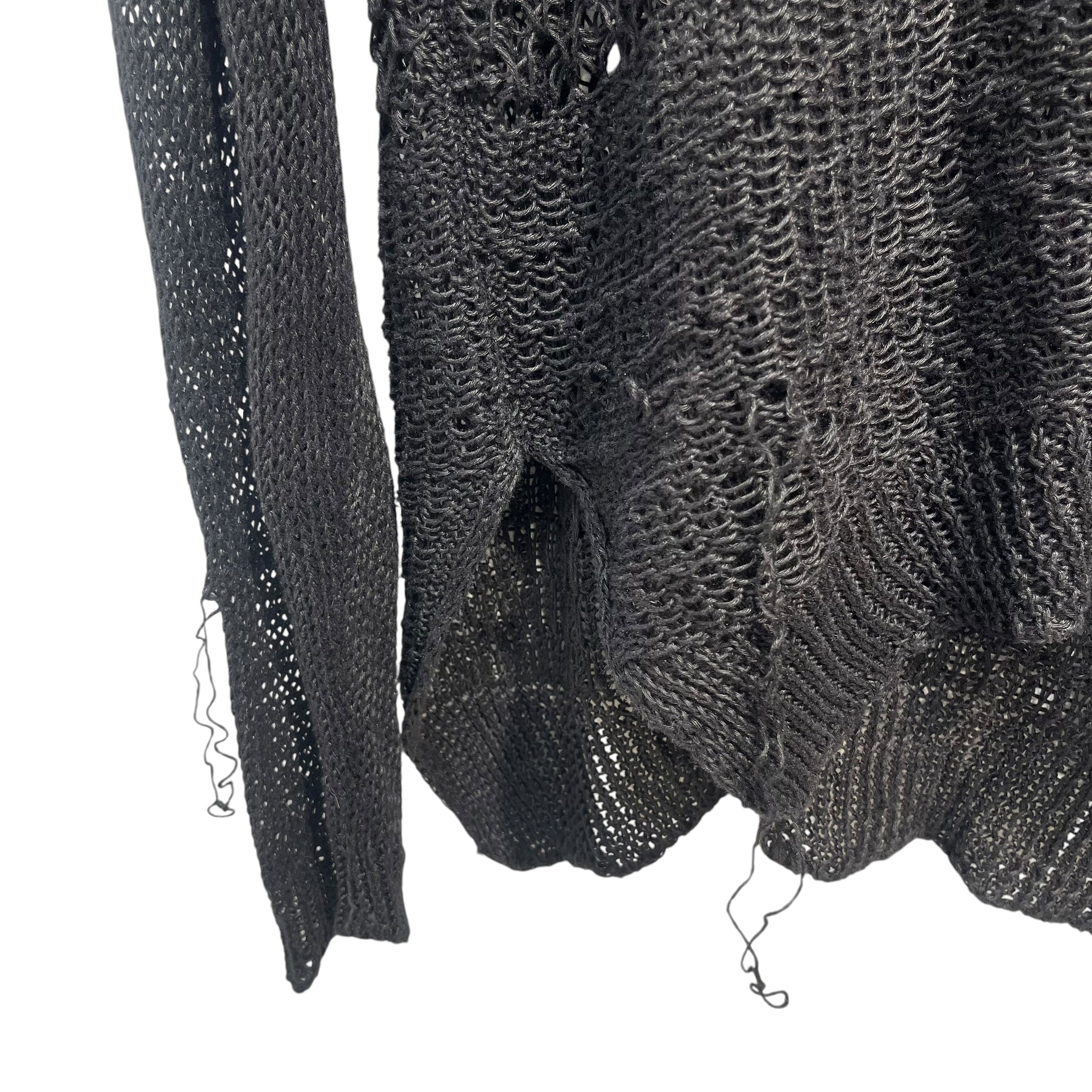 Helmut Lang/Sweater/S/Linen/BLK/Oversize/LOOSE KNIT view 4