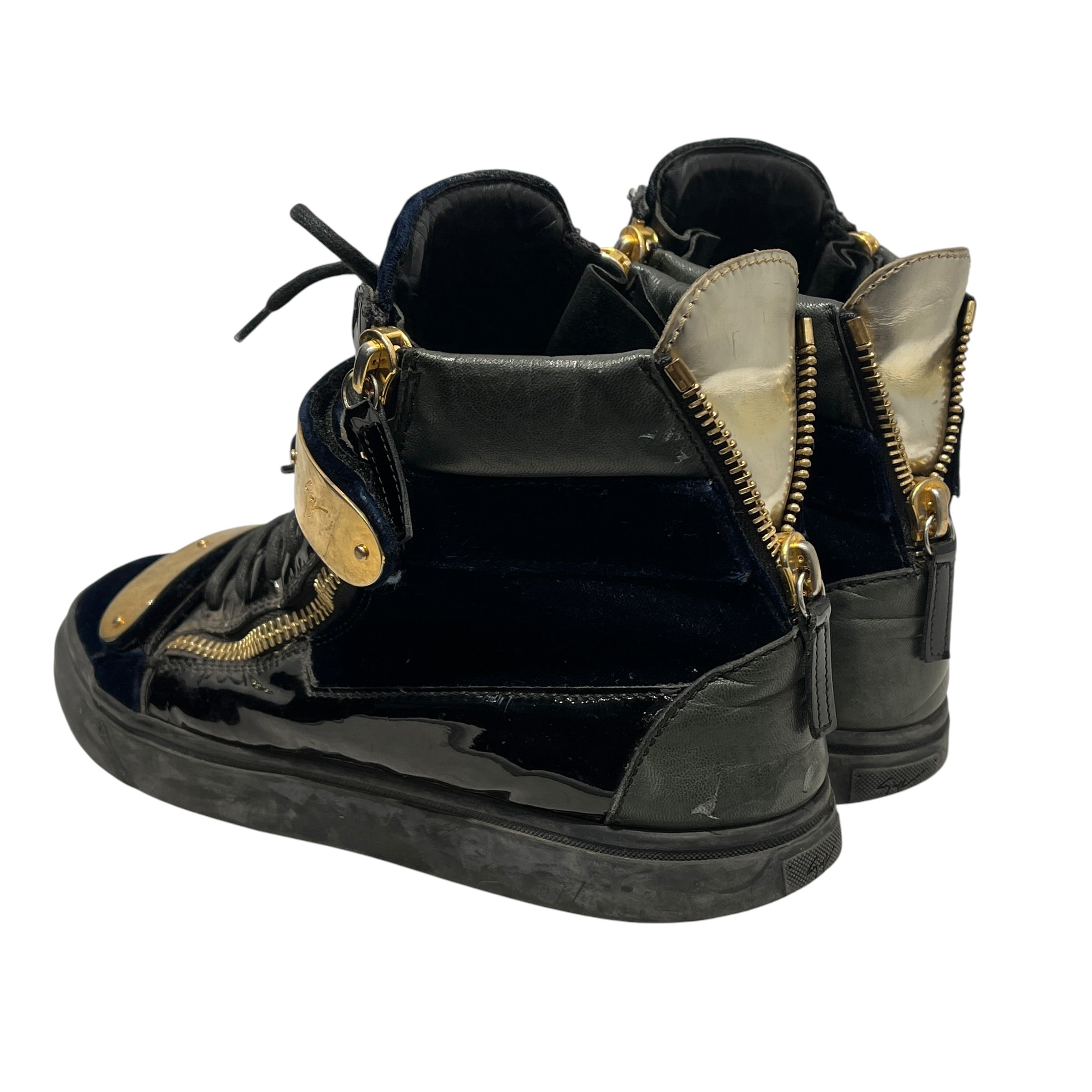 Giuseppe Zanotti/Hi-Sneakers/EU 42/Leather/BLK/GOLD HARDWARE view 15