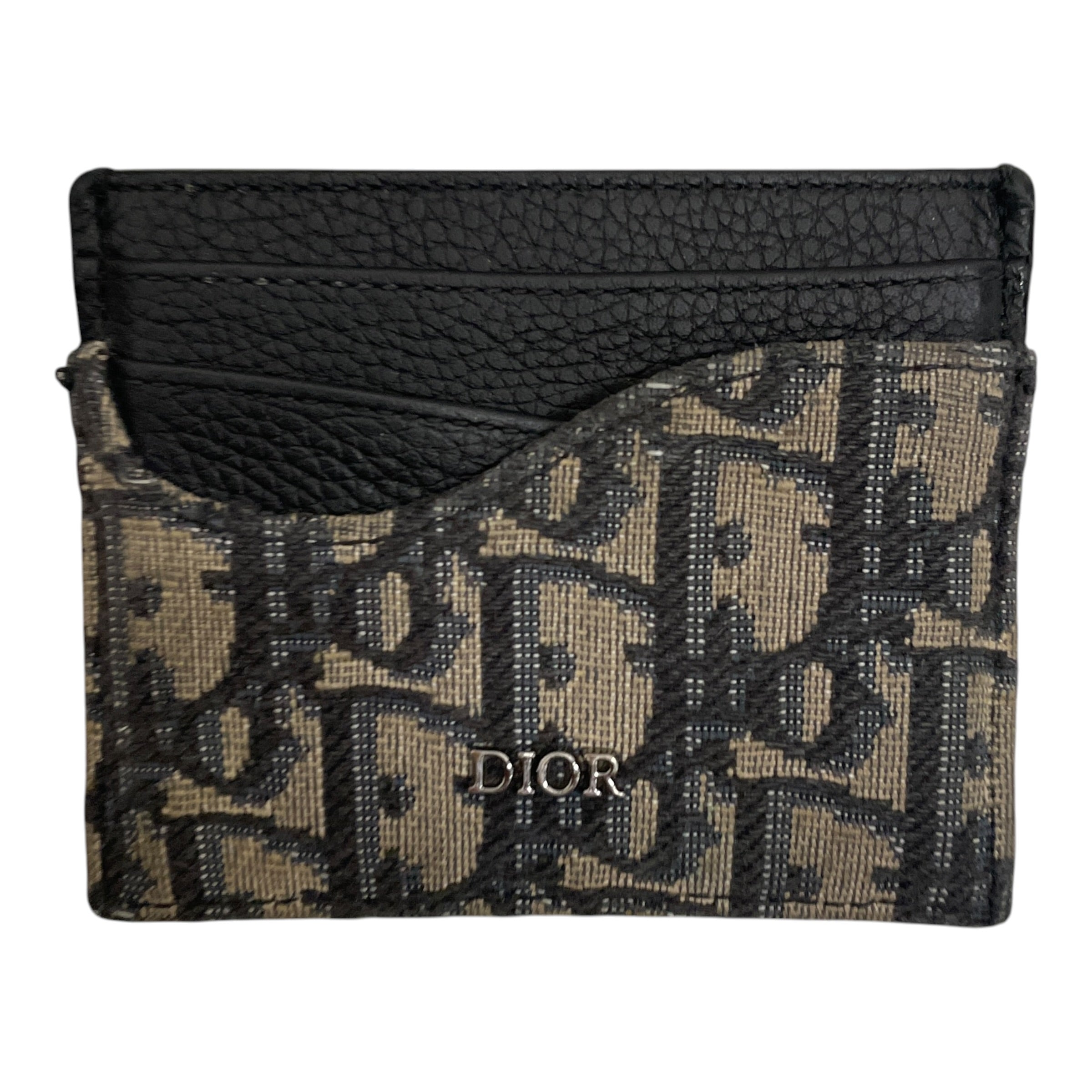 Christian Dior/Wallet/Monogram/Leather/BLK/L's/CLOTH COVERING view 1