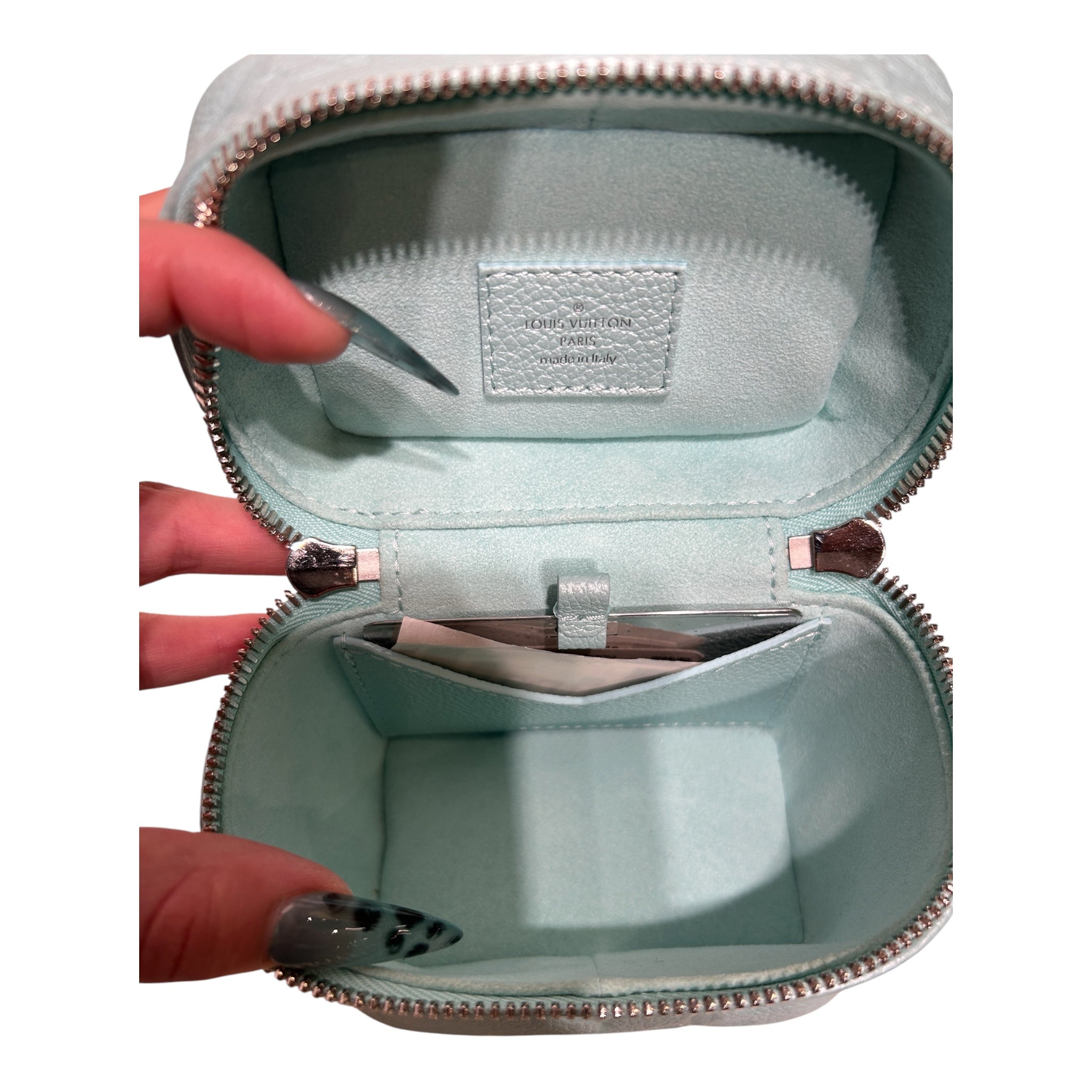 LOUIS VUITTON/Pouch/Monogram/Leather/BLU/VANITY MICRO view 4