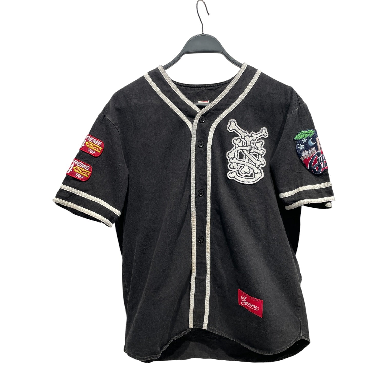 Supreme/SS Shirt/S/BLK/New York w/ Patches view 1