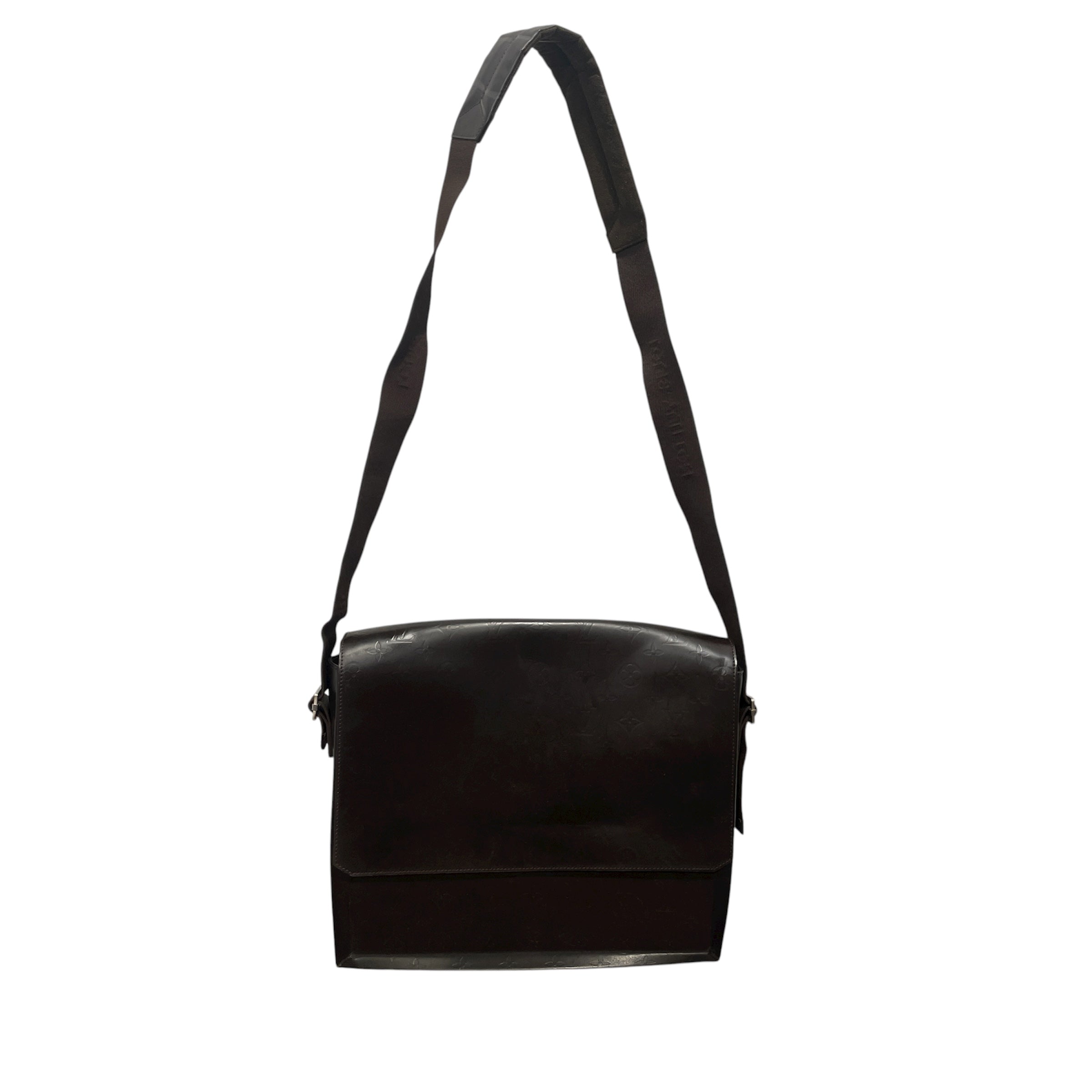 LOUIS VUITTON/Cross Body Bag/All Over Print/Leather/BLK/GLAZE FRONZIE MESSENGER BAG view 1