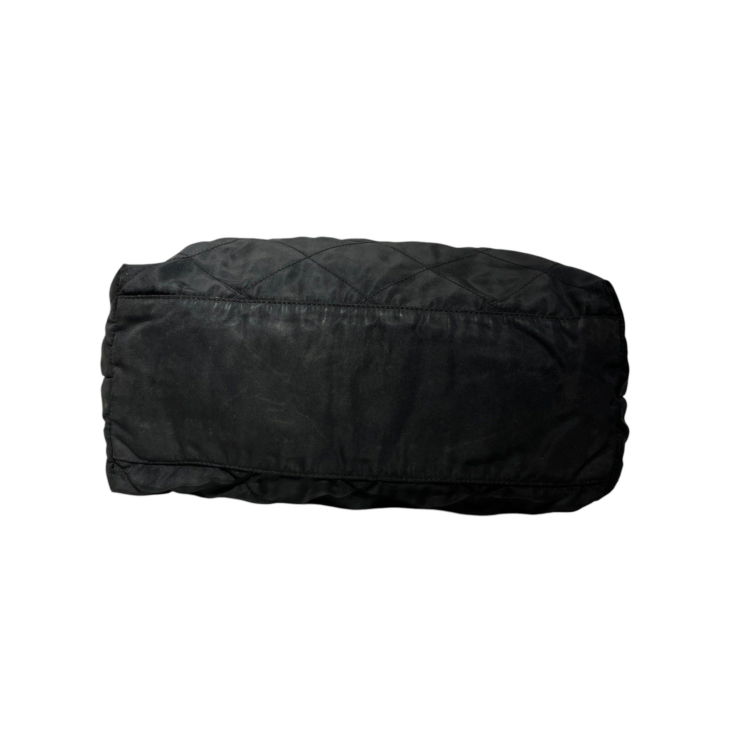 PRADA/Cross Body Bag/Nylon/BLK/QUILTED SHOULDER / GOLD HARDWA view 3