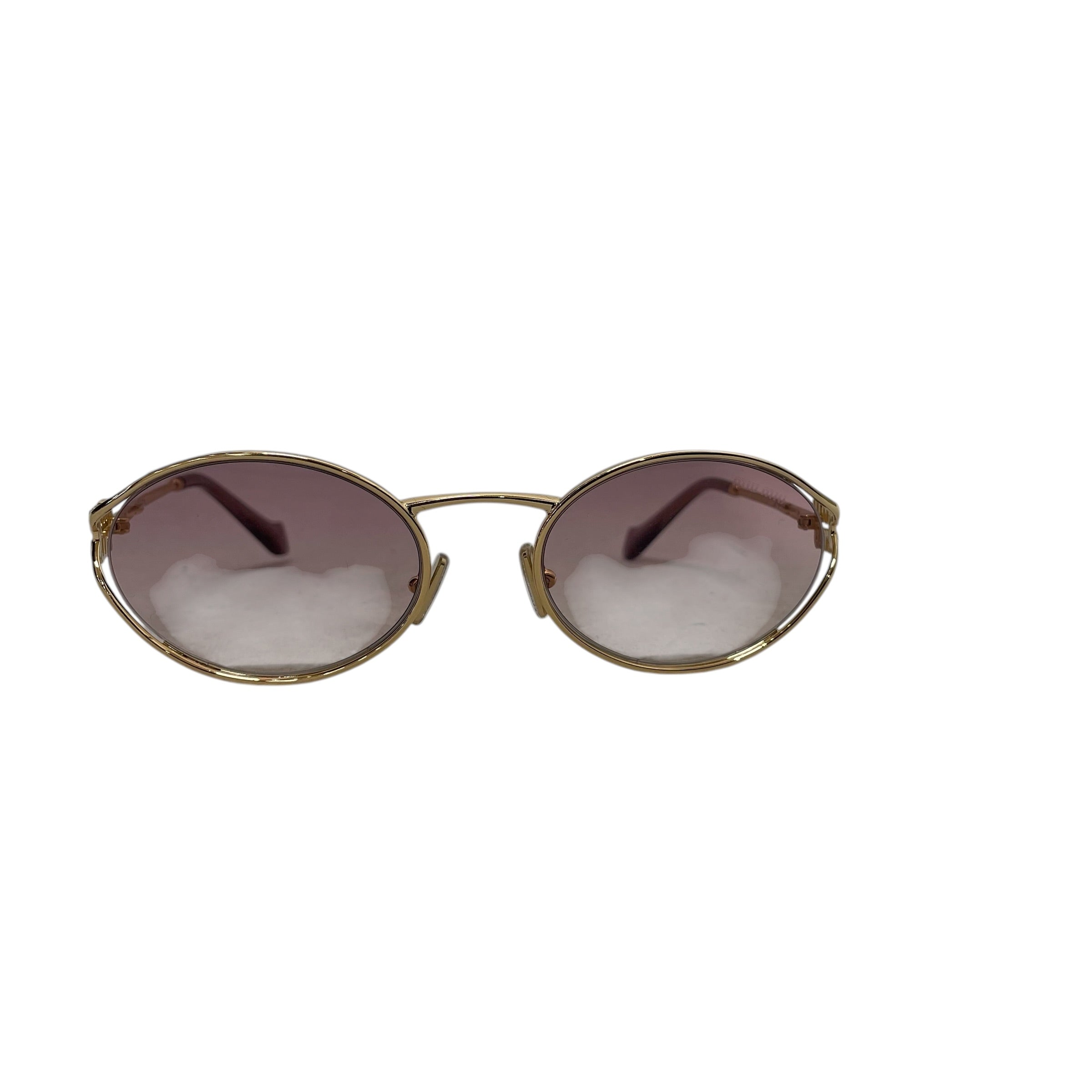 MIU MIU/Sunglasses/Titanium/GLD/L's/MU S2YS PINK LENSE view 1