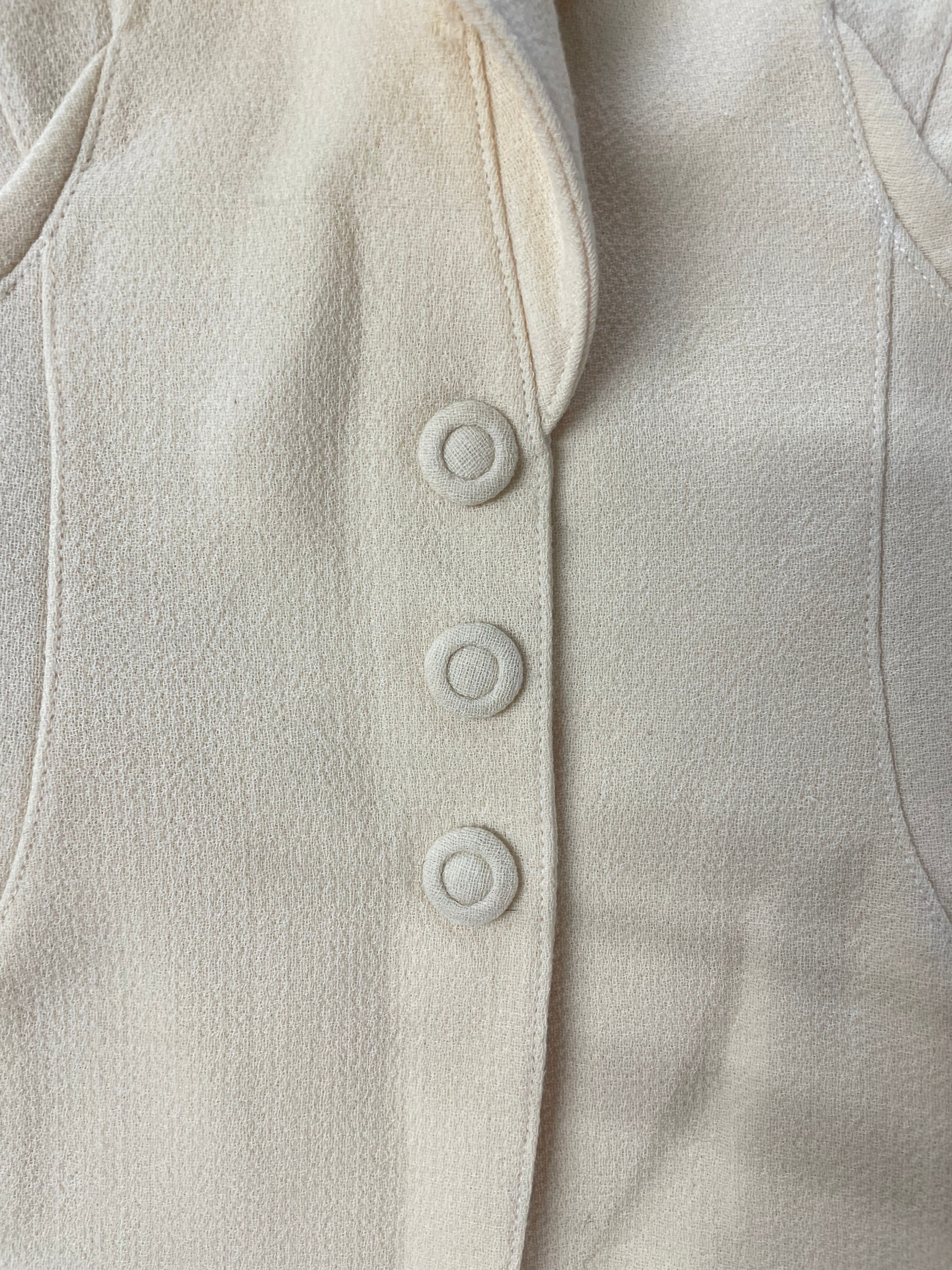 Thierry Mugler/Tailored Jkt/42/Wool/CRM/ view 6