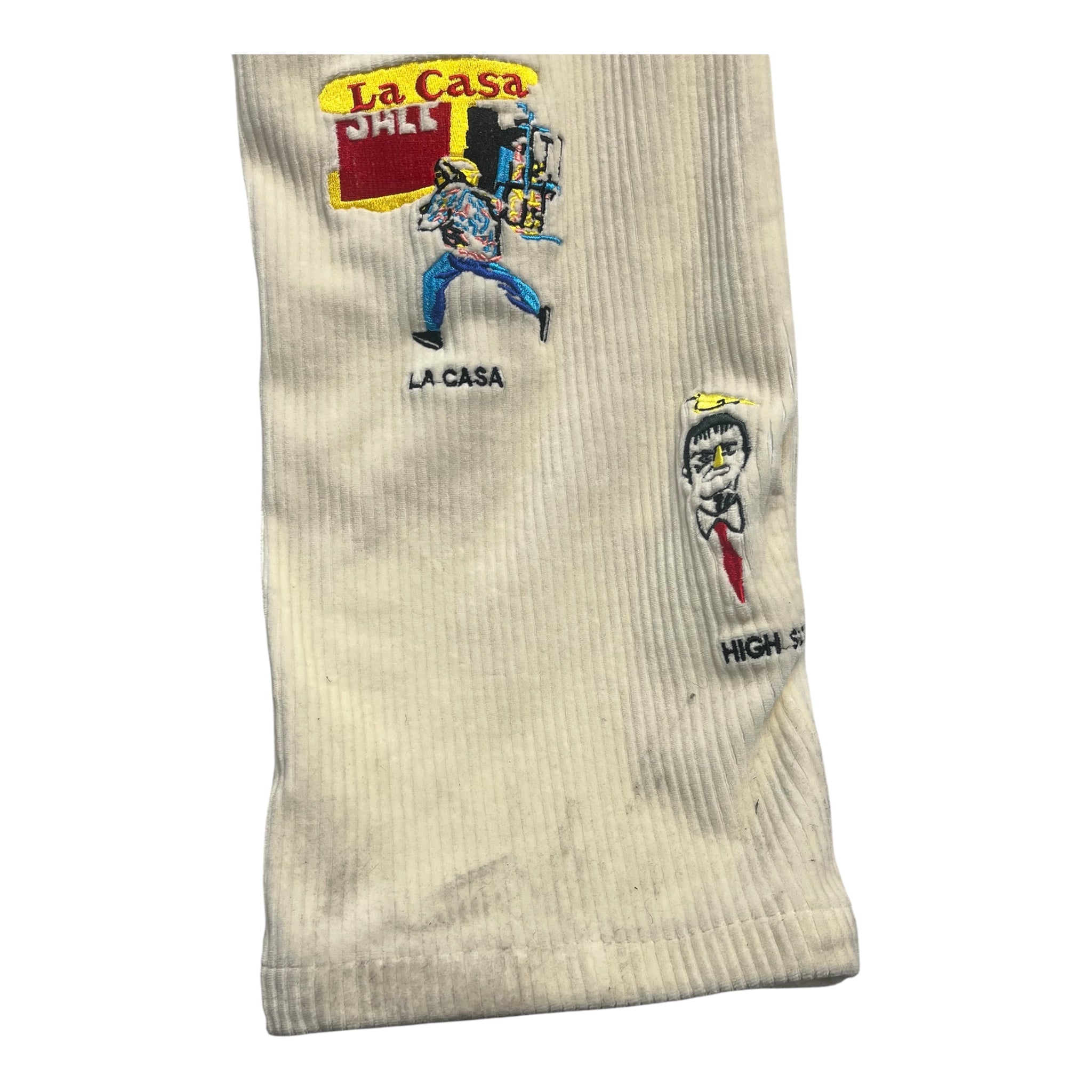 KIDSUPER STUDIOS/Pants/32/Cotton/CRM/cordouroy with embrodiery view 5