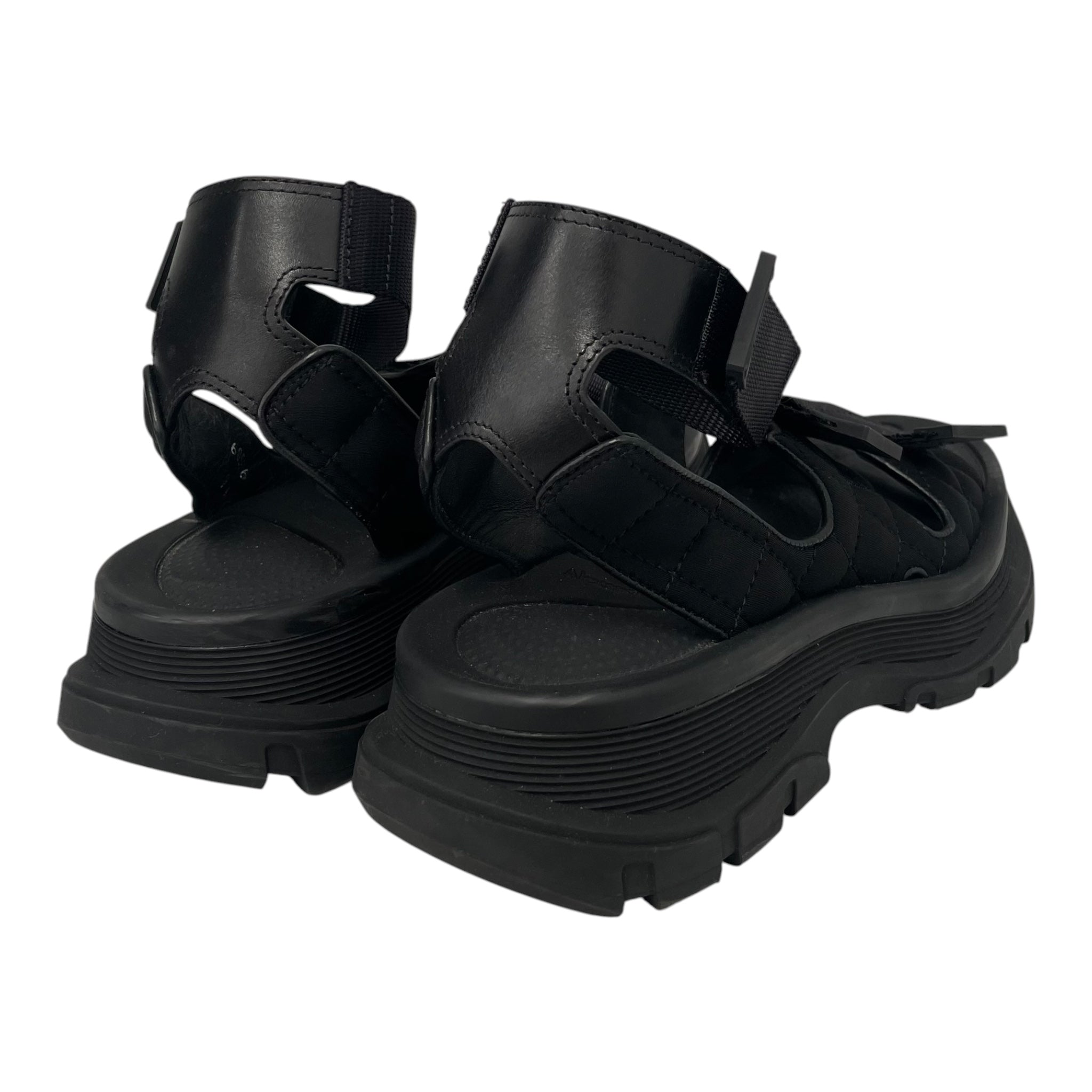 Alexander McQueen/Sandals/US 8.5/Nylon/BLK/3STRAP view 2