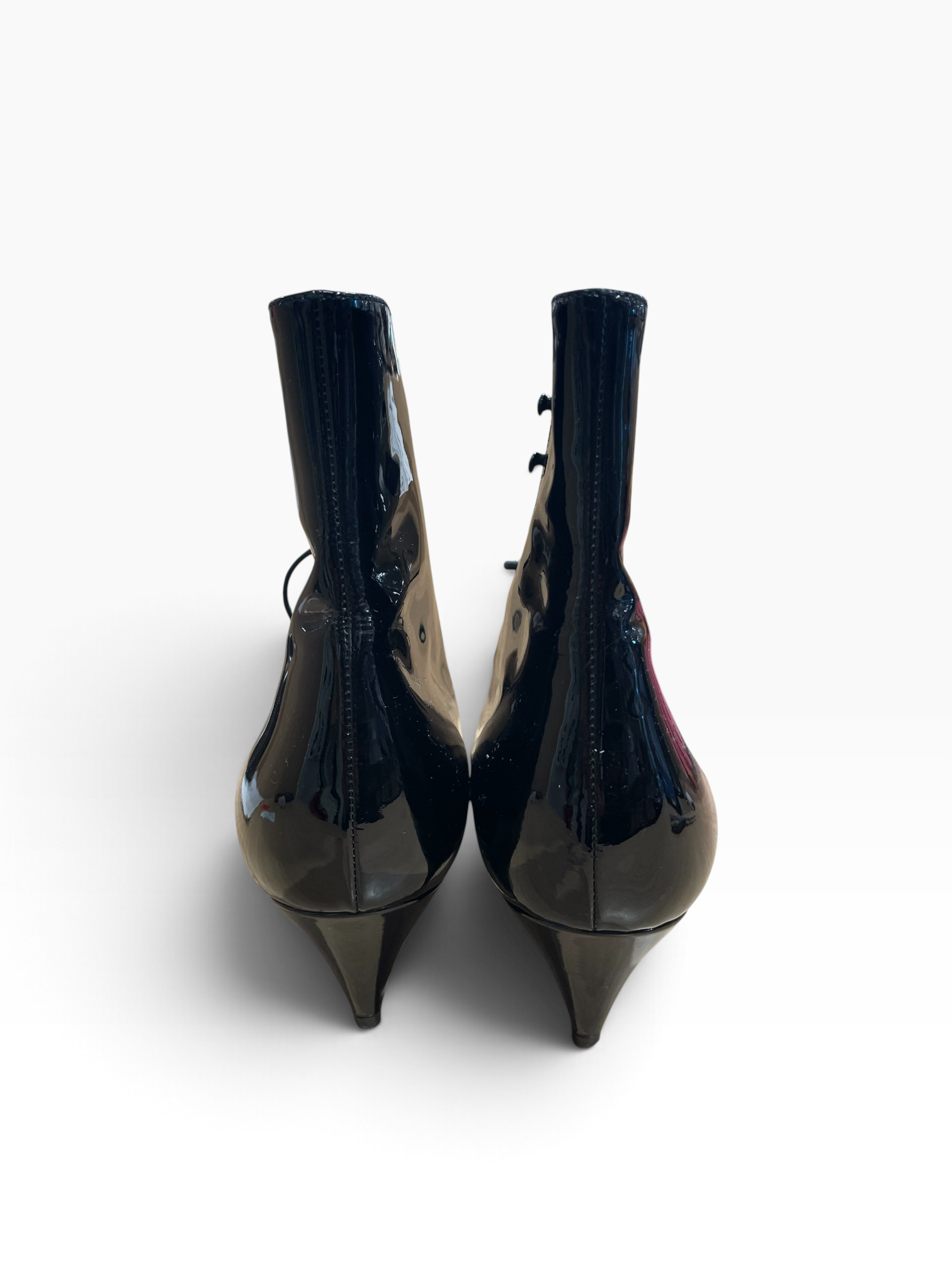 SAINT LAURENT/Lace Up Boots/EU 39.5/Leather/BLK/2014 RTW BOOTS view 4