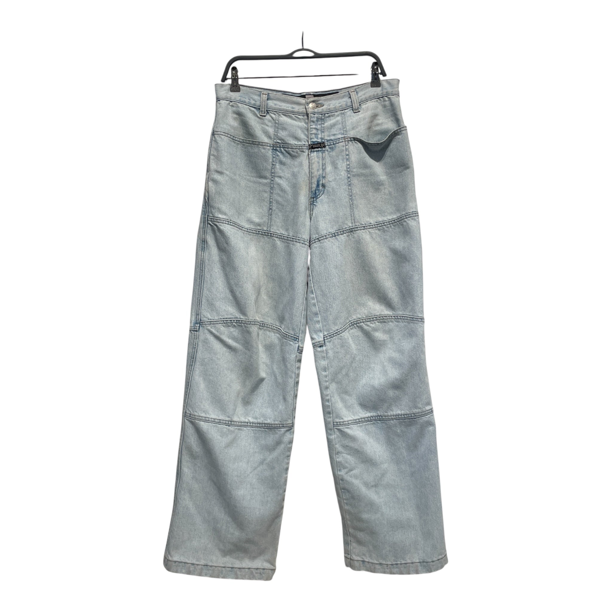 MARITHE FRANCOIS GIRBAUD/Pants/32/Denim/BLU/DOUBLE KNEE WIDE LEGS view 1