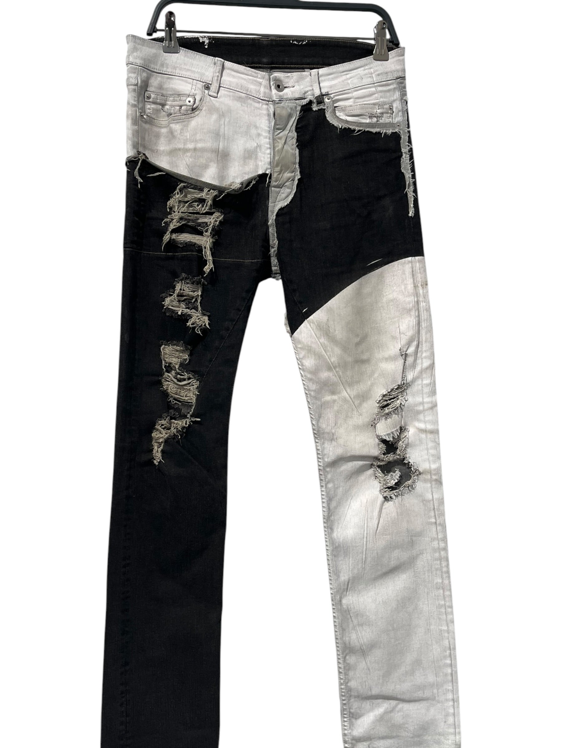 RICK OWENS DRKSHDW/Pants/30/Cotton/WHT/Button Fly/SOMBRA DSCURA TORRANCE CUT view 1