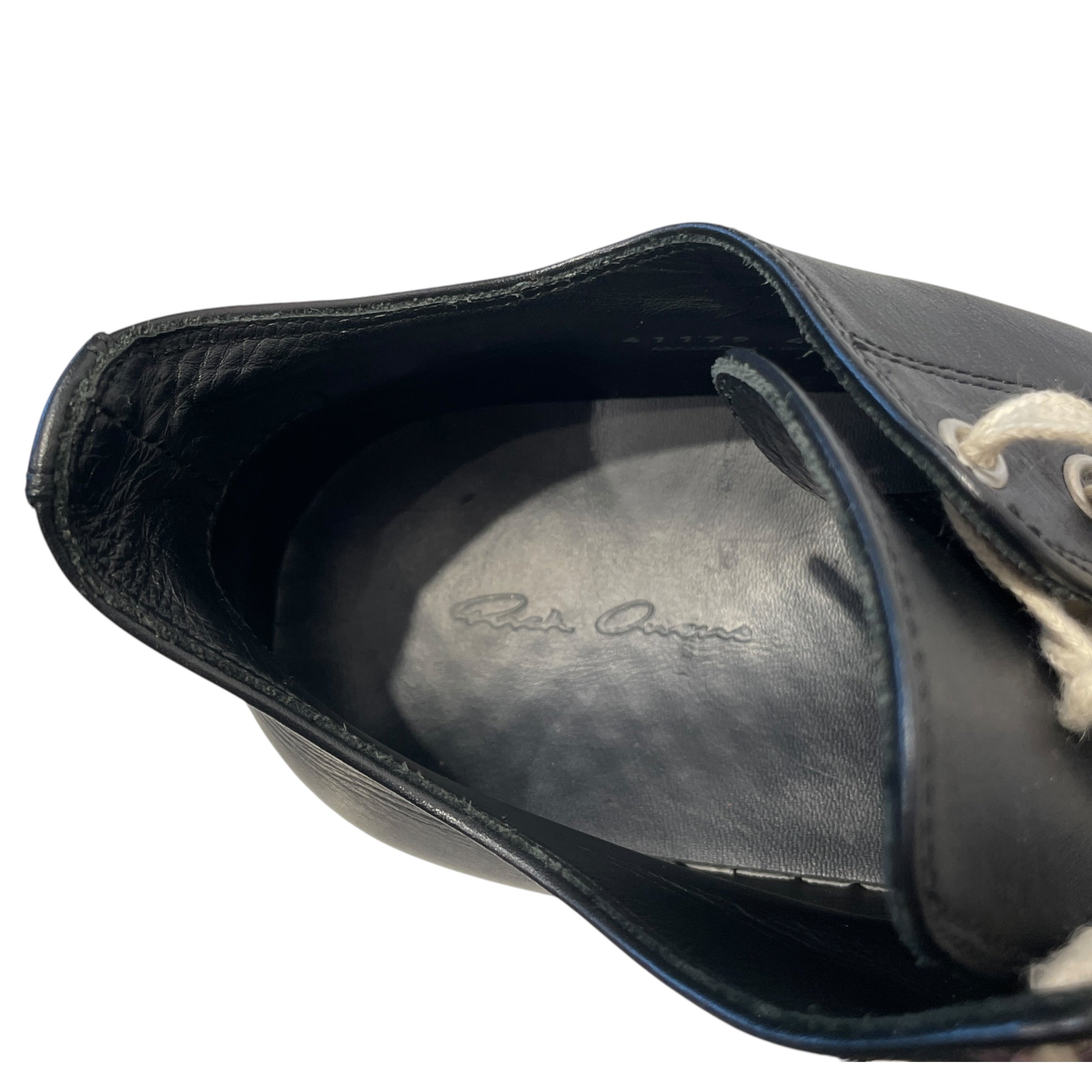 Rick Owens/Low-Sneakers/US 10.5/Leather/BLK/RAMONE LOW view 6