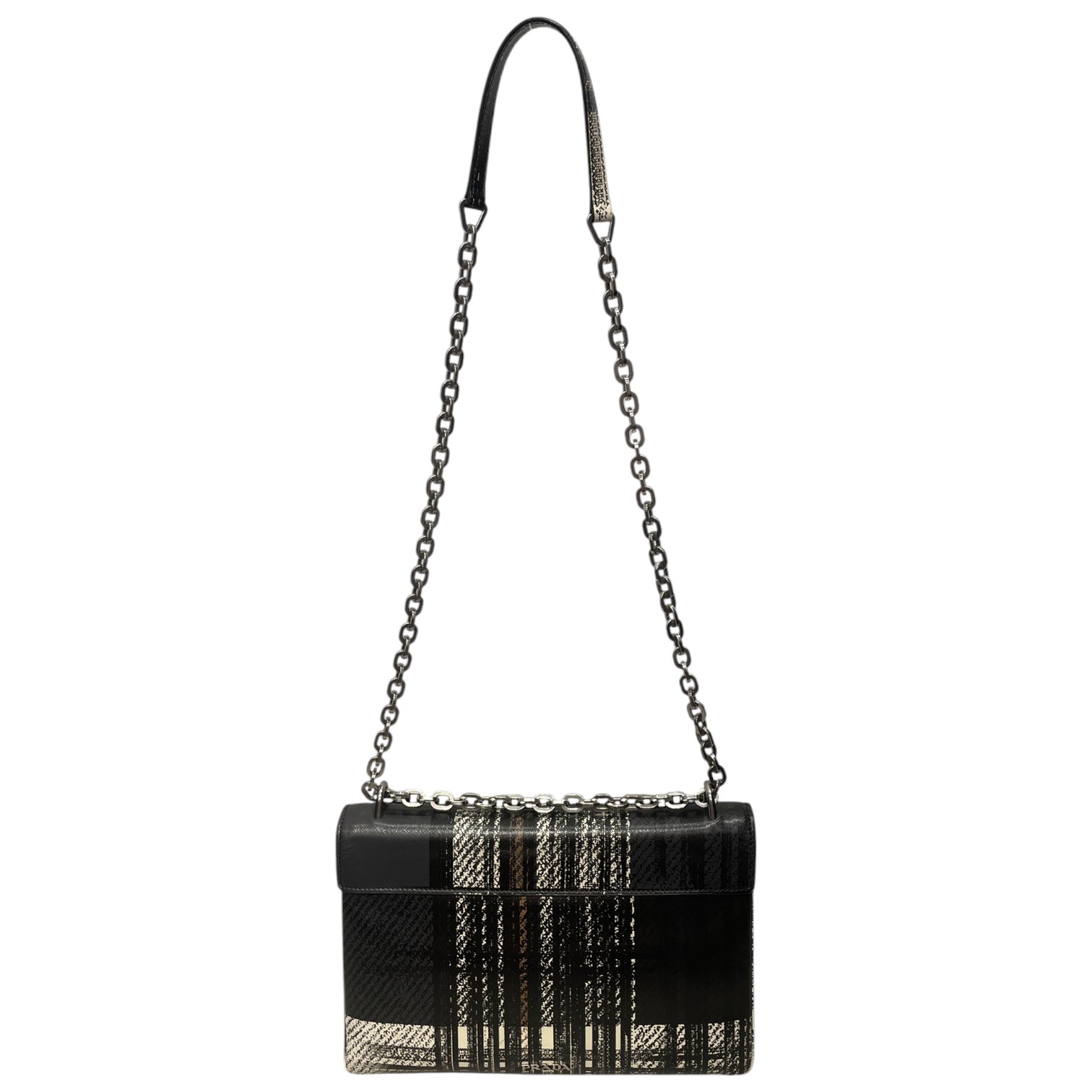 PRADA/Cross Body Bag/Stripe/Leather/MLT/SAFFIANO LEATHER CHAIN STRAP view 2