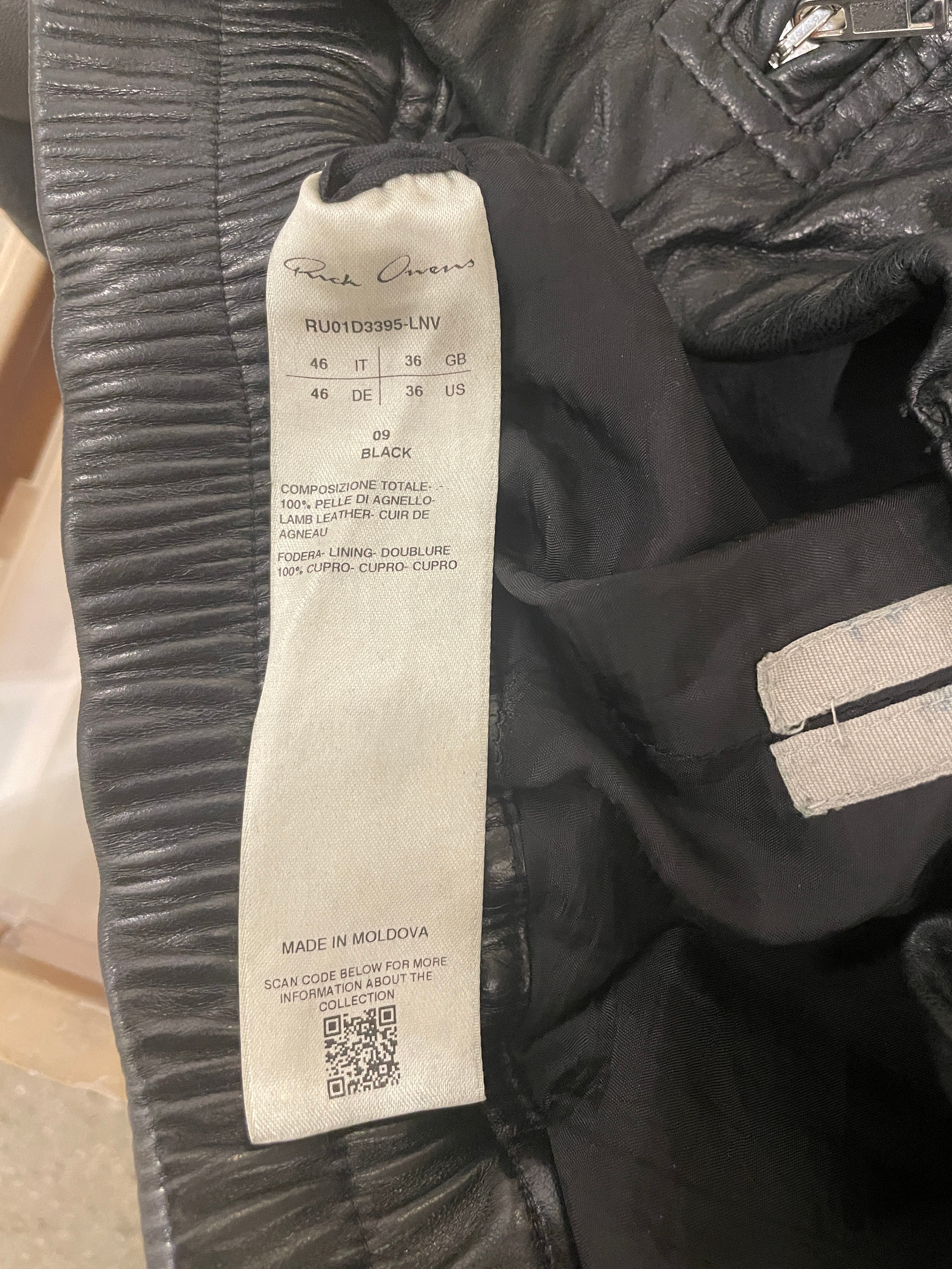 Rick Owens/Skinny Pants/46/Leather/BLK/LEATHER JOGGERS view 5