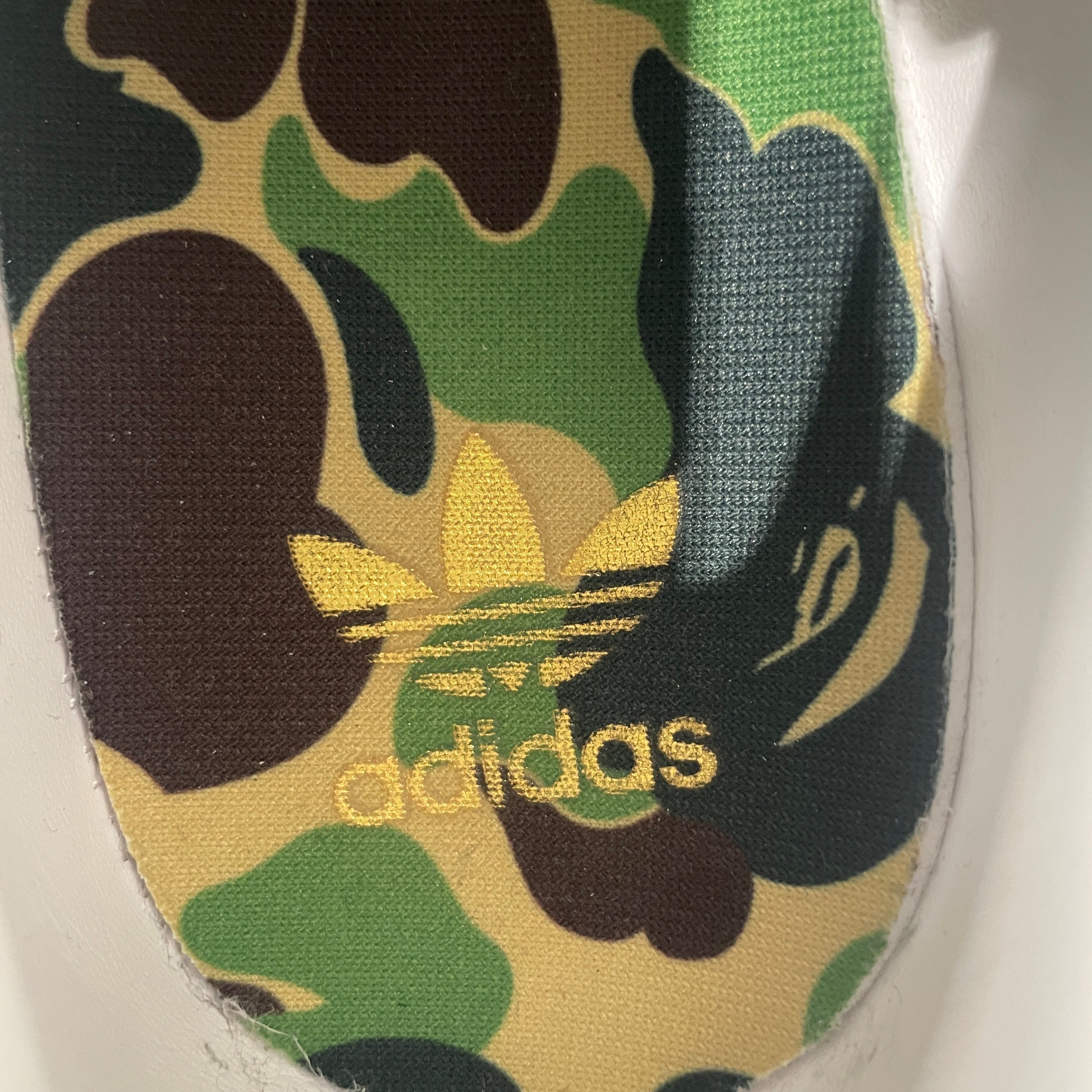 A BATHING APE/adidas/Low-Sneakers/US 11.5/Camouflage/Acrylic/GRN/ view 3