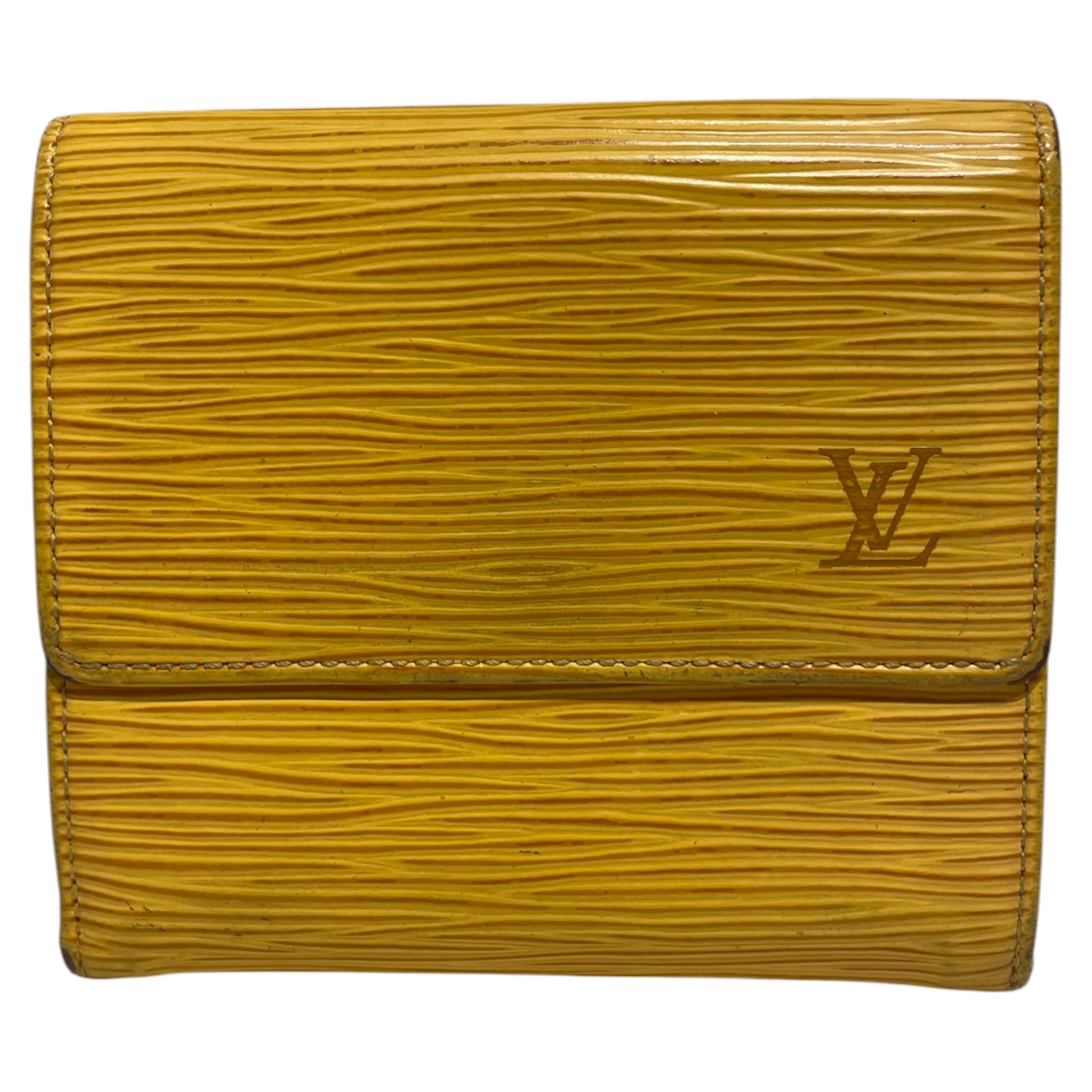 LOUIS VUITTON/Coin Wallet/Leather/YEL/Compact Epi Wallet view 1