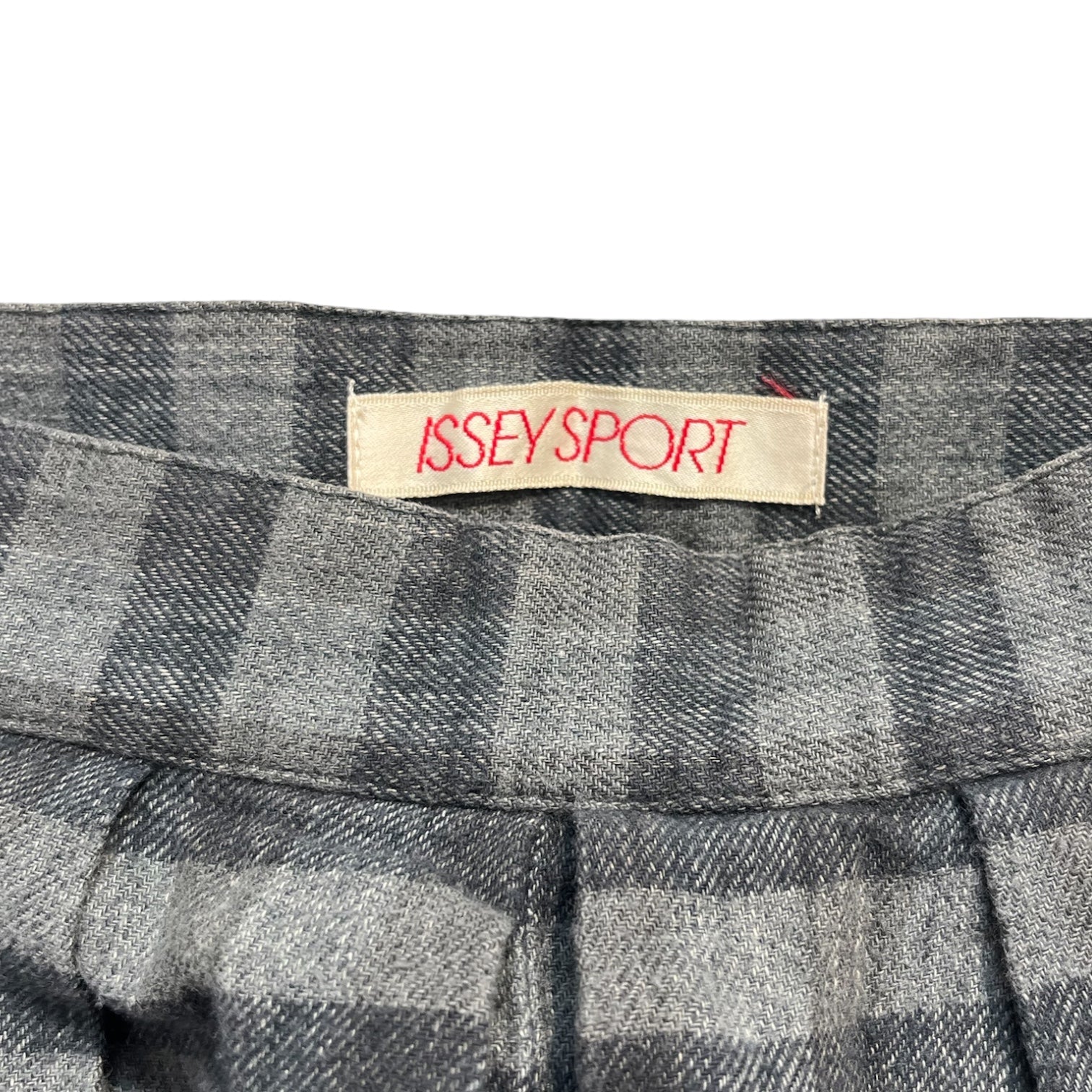 I.S. ISSEY MIYAKE SPORT/Long Skirt/9/Plaid/Cotton/GRY/ADJUSTABLE BUTTON WAIST view 4