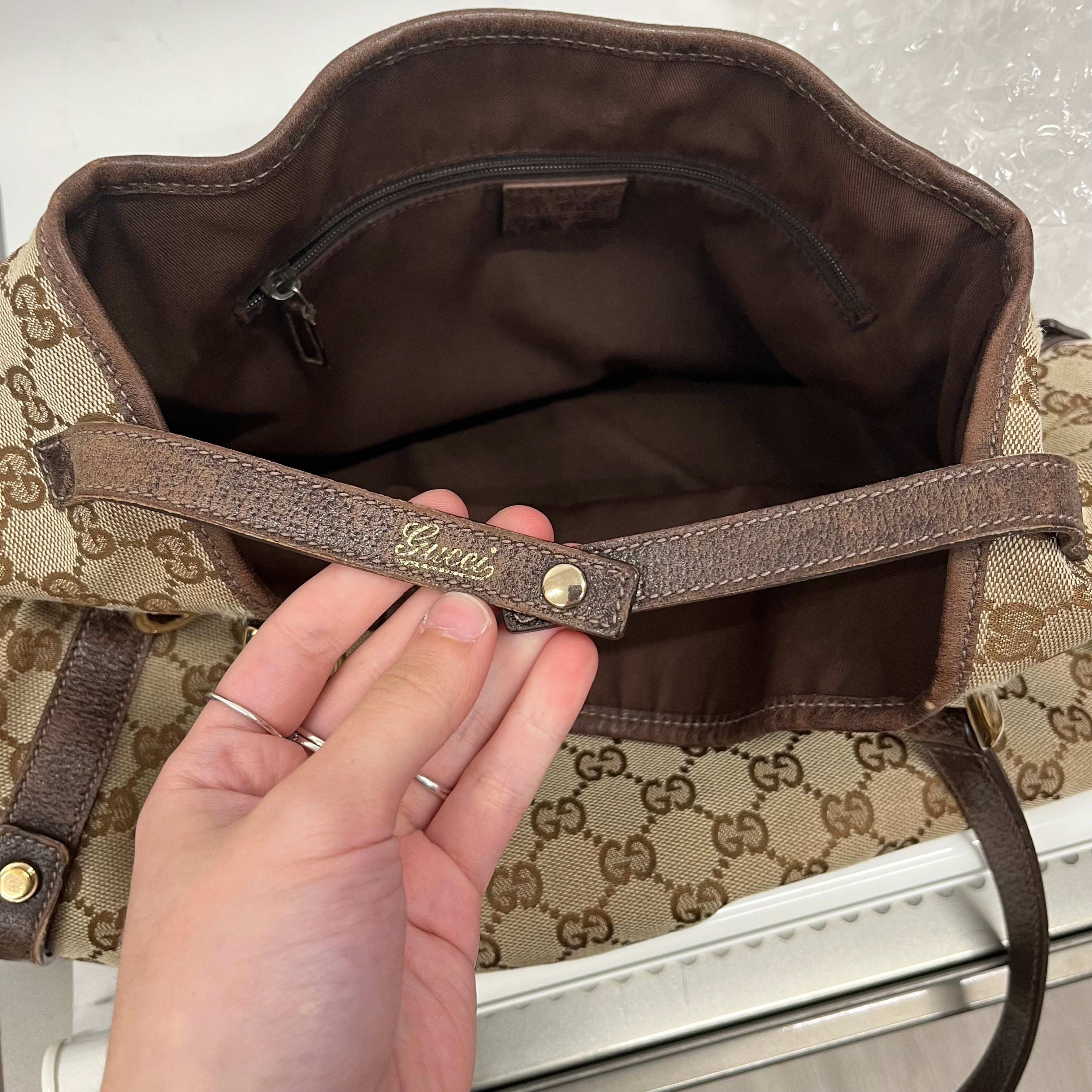 GUCCI/Hand Bag/Monogram/Cotton/BEG/ABBEY view 7