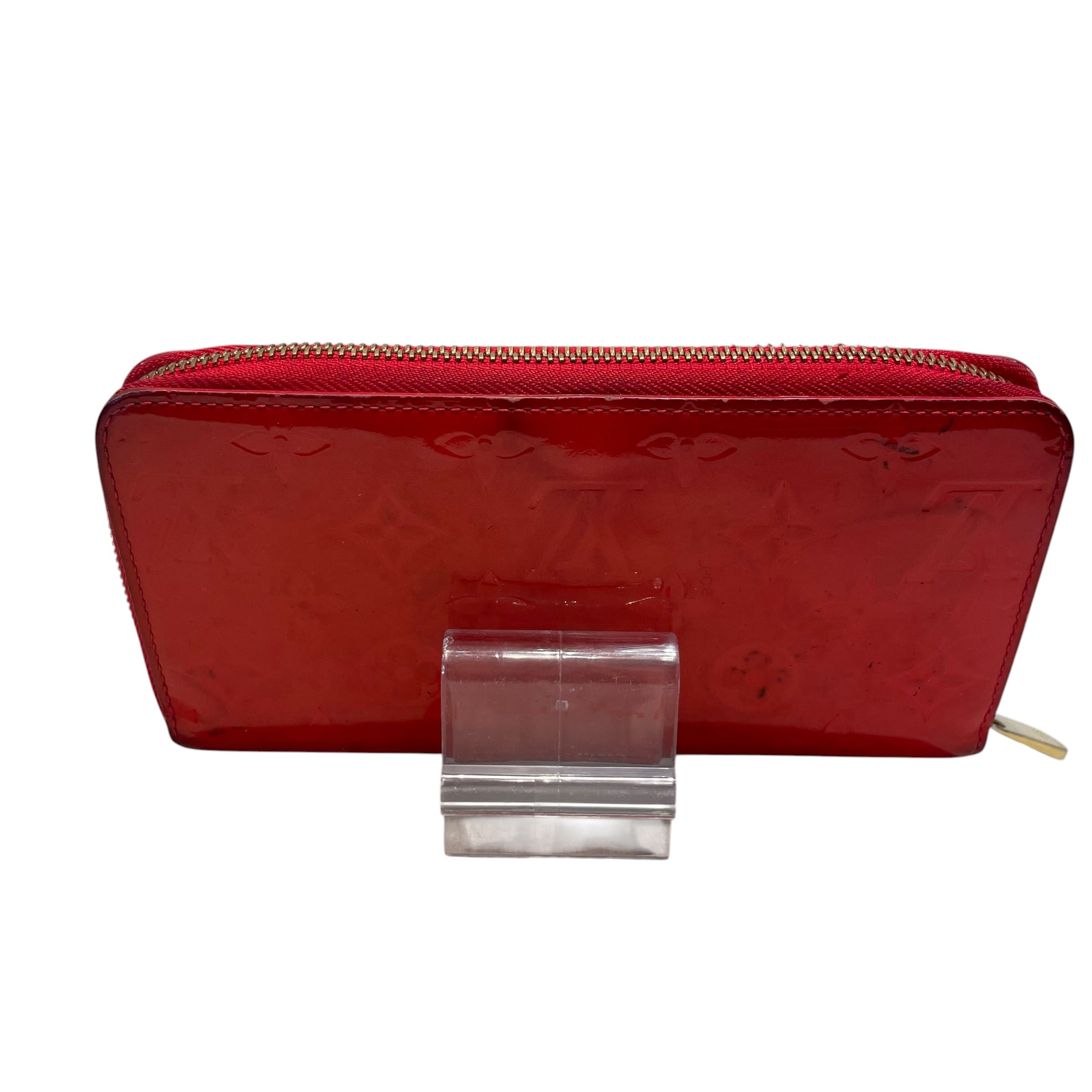 LOUIS VUITTON/Long Wallet/Leather/RED/L's/Vernis Long Zippy view 3