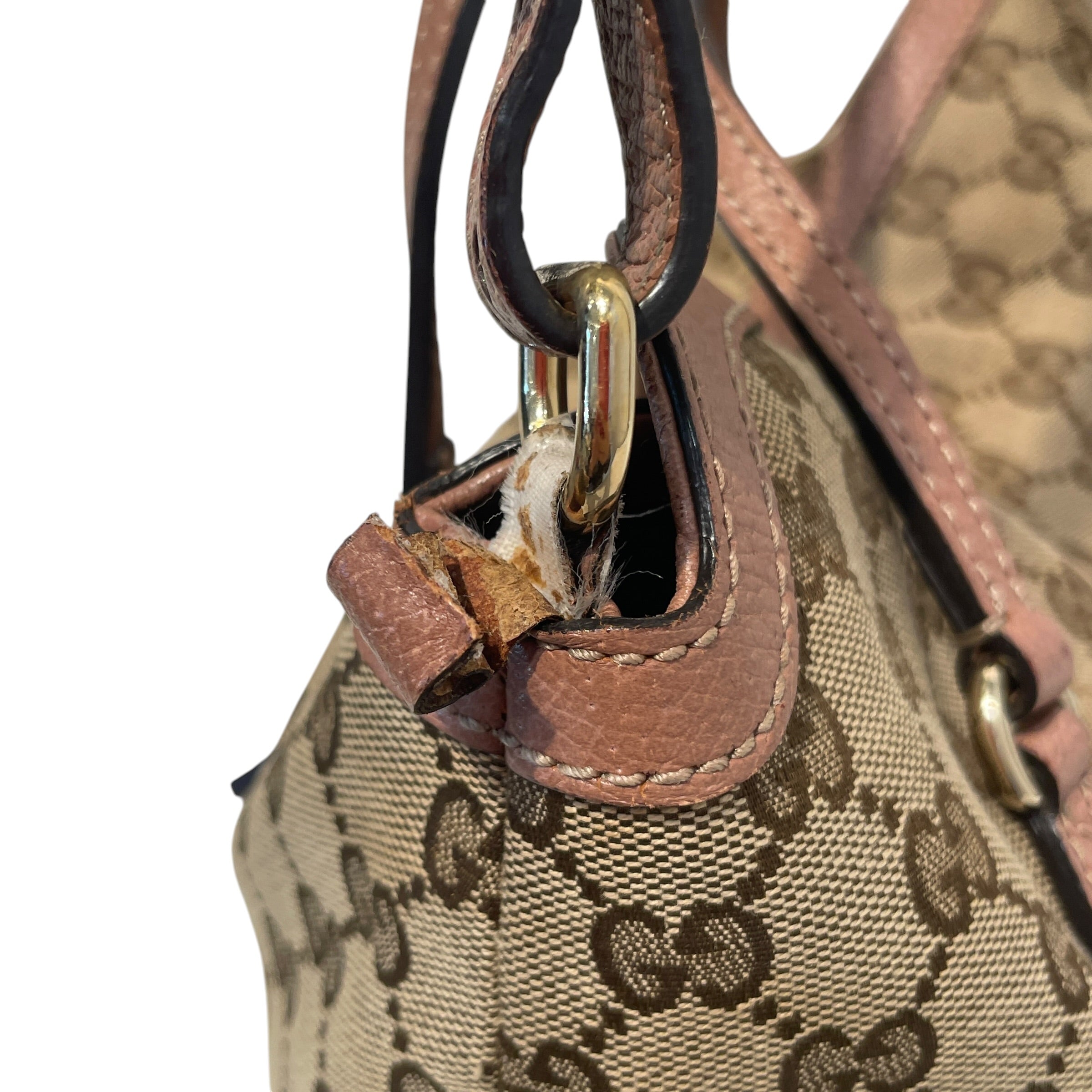 GUCCI/Hand Bag/Monogram/Leather/BEG/GG Canvas Bree Medium Tote view 5