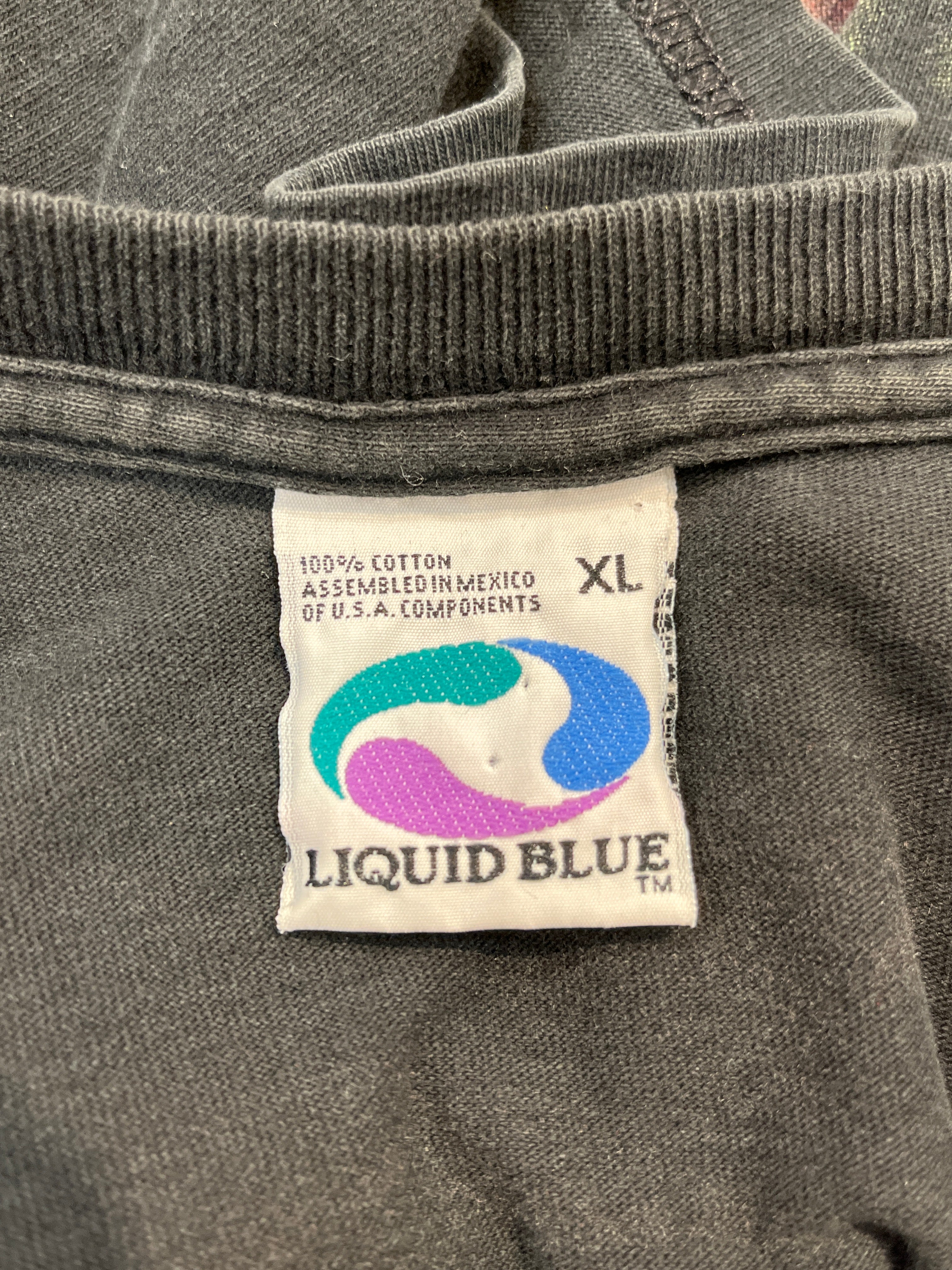 LIQUID BLUE/T-Shirt/XL/Cotton/BLK/Graphic/dragon view 3