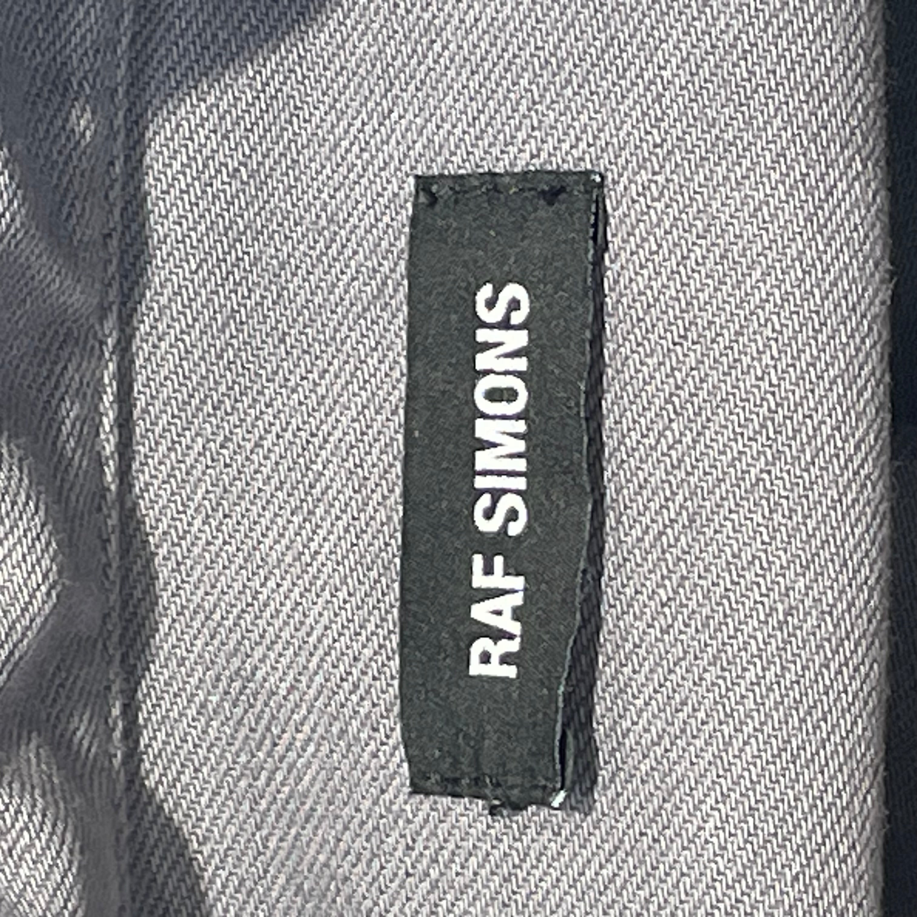 RAF SIMONS/Denim Jkt/M/Denim/GRY/Single Breasted/Graphic/RS OVERSIZED DENIM SHIRT COAT view 3