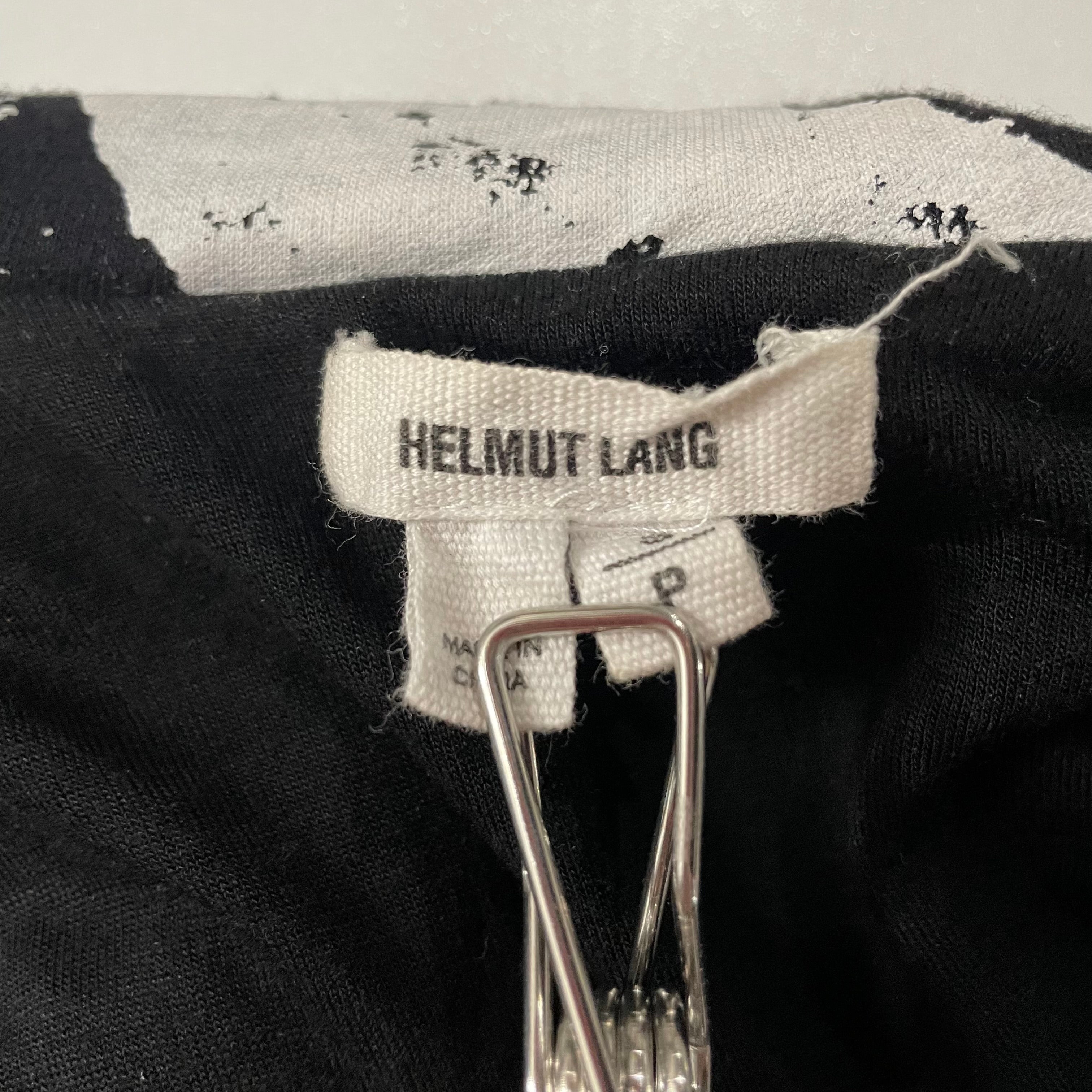Helmut Lang/Zip Up Hoodie/S/All Over Print/Cotton/BLK/TERA HOODIE view 3